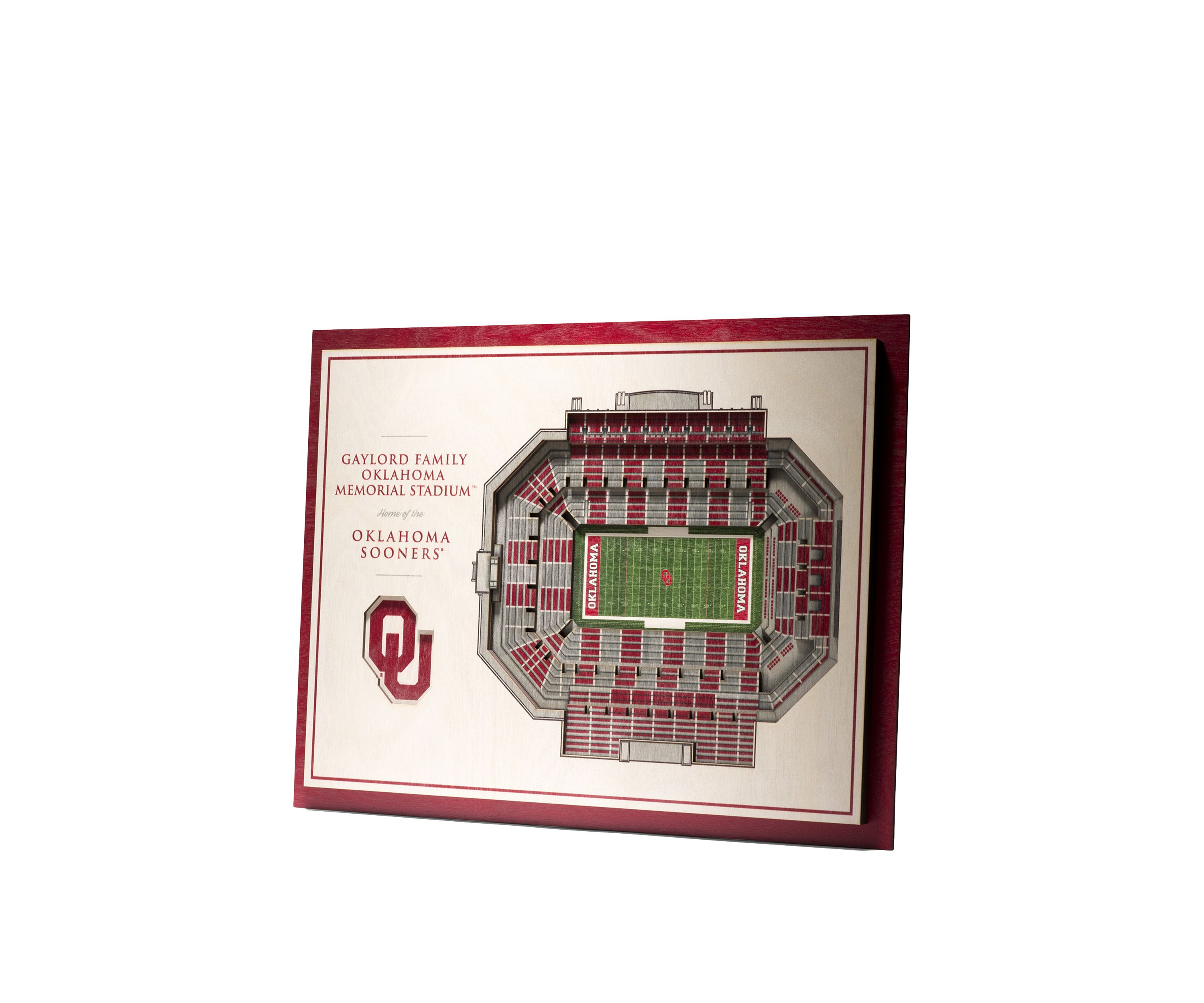 YouTheFan NCAA Oklahoma Sooners 5-Layer StadiumView 3D Wall Art - Gaylord Family Oklahoma Memorial Stadium
