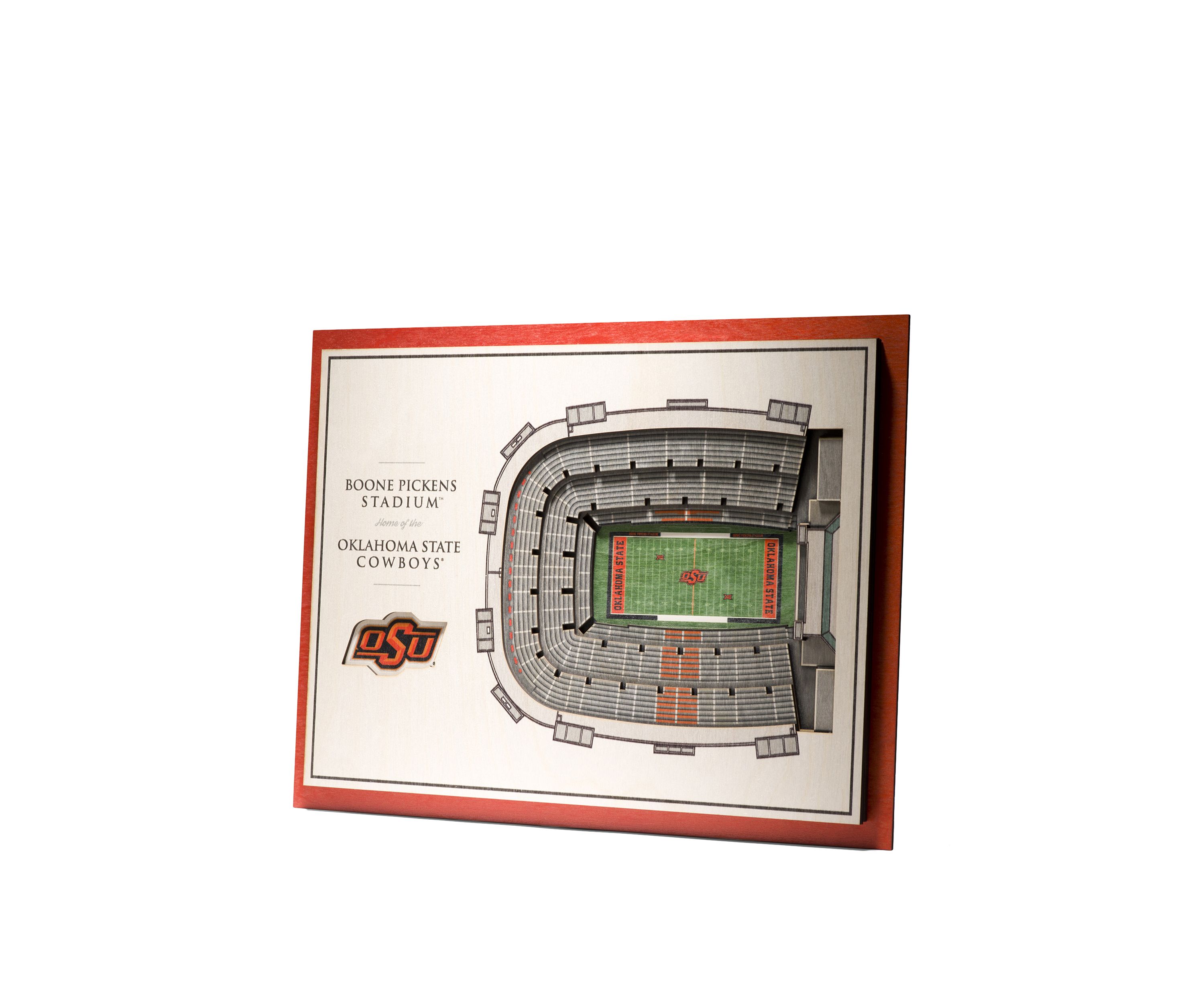 YouTheFan NCAA Oklahoma State Cowboys 5-Layer StadiumView 3D Wall Art - Boone Pickens Stadium
