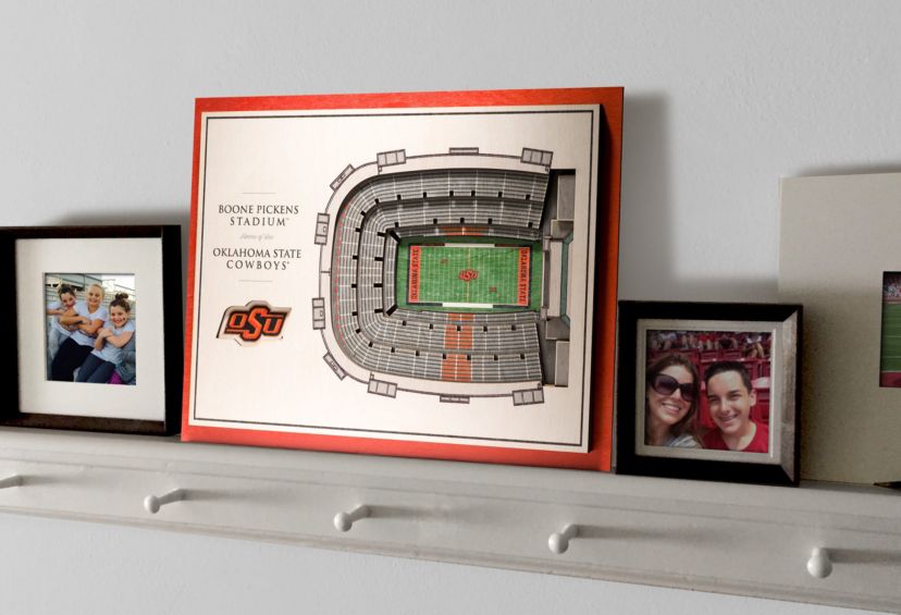 YouTheFan NCAA Oklahoma State Cowboys 5-Layer StadiumView 3D Wall Art - Boone Pickens Stadium