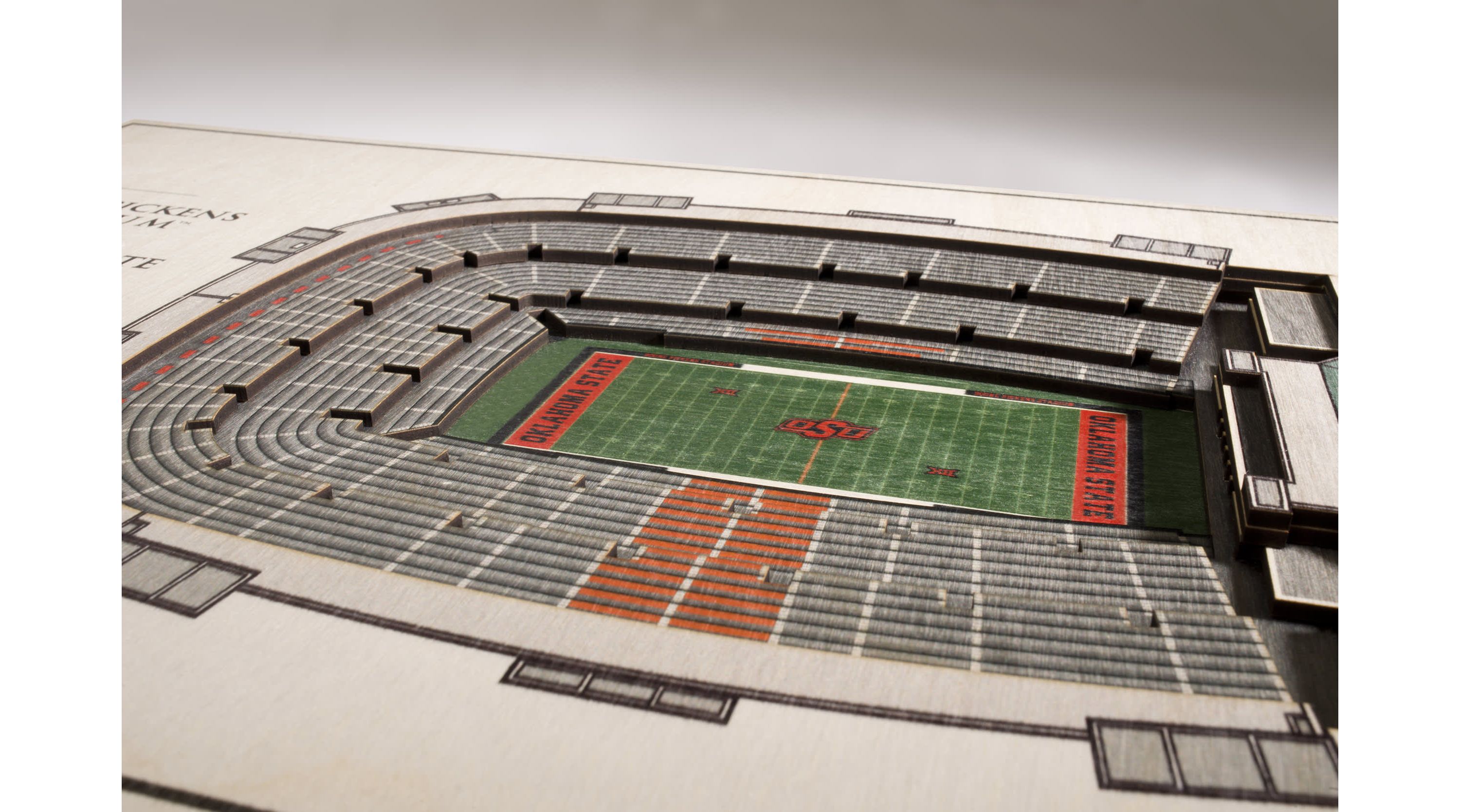 YouTheFan NCAA Oklahoma State Cowboys 5-Layer StadiumView 3D Wall Art - Boone Pickens Stadium