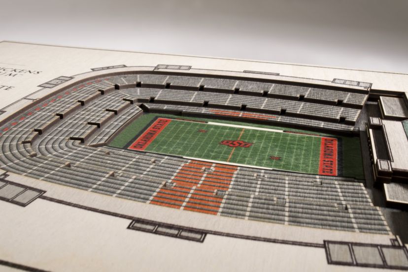 YouTheFan NCAA Oklahoma State Cowboys 5-Layer StadiumView 3D Wall Art - Boone Pickens Stadium
