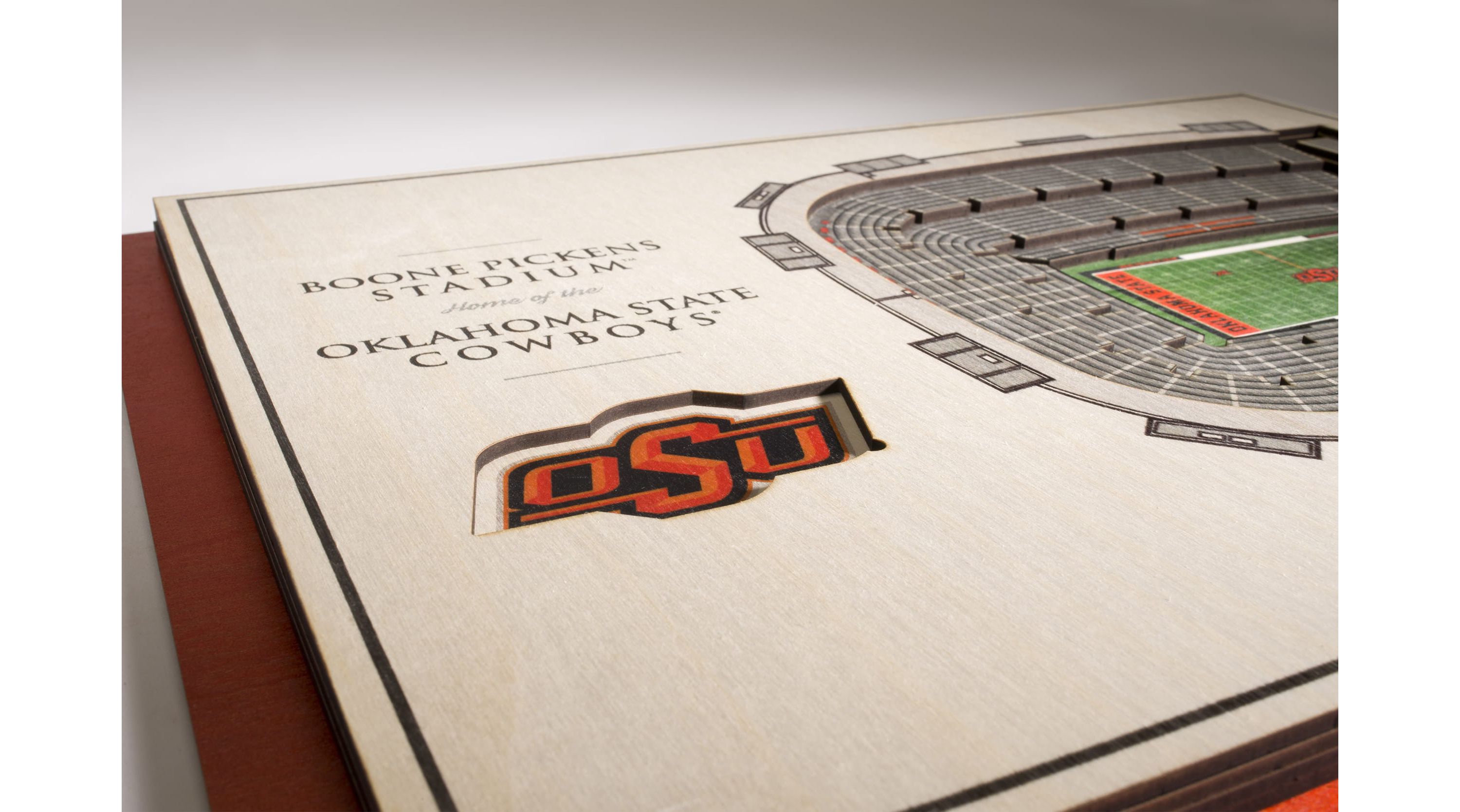 YouTheFan NCAA Oklahoma State Cowboys 5-Layer StadiumView 3D Wall Art - Boone Pickens Stadium