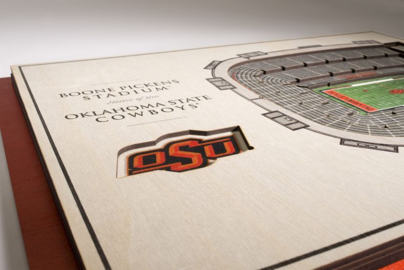 YouTheFan NCAA Oklahoma State Cowboys 5-Layer StadiumView 3D Wall Art - Boone Pickens Stadium