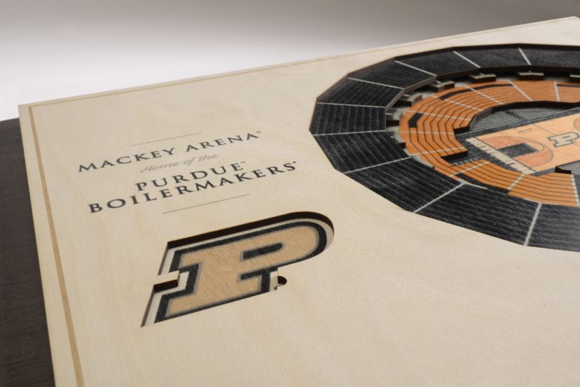 YouTheFan NCAA Purdue Boilermakers BB 5-Layer StadiumView 3D Wall Art - Mackey Arena