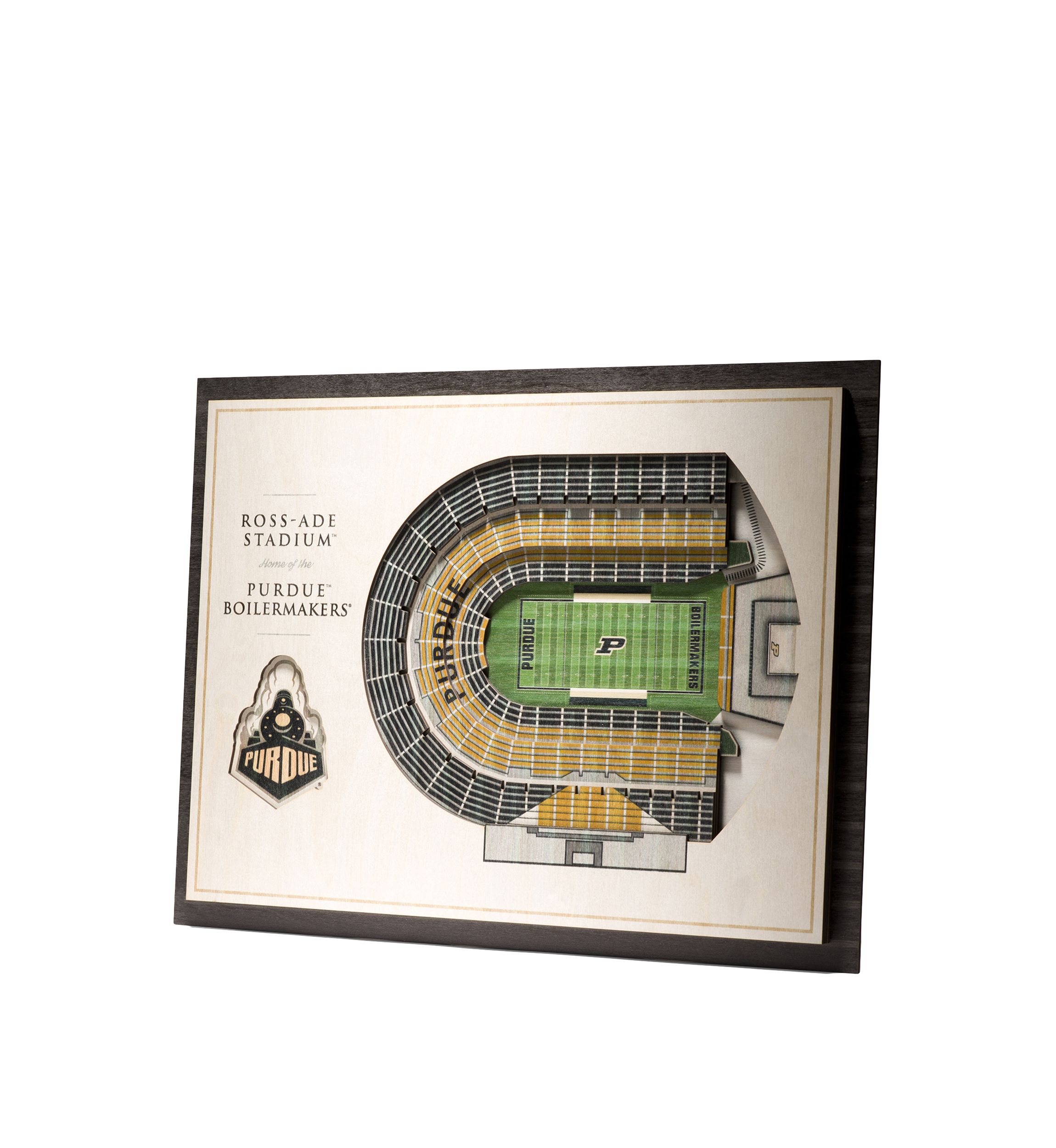 YouTheFan NCAA Purdue Boilermakers FB 5-Layer StadiumView 3D Wall Art - Ross-Ade Stadium
