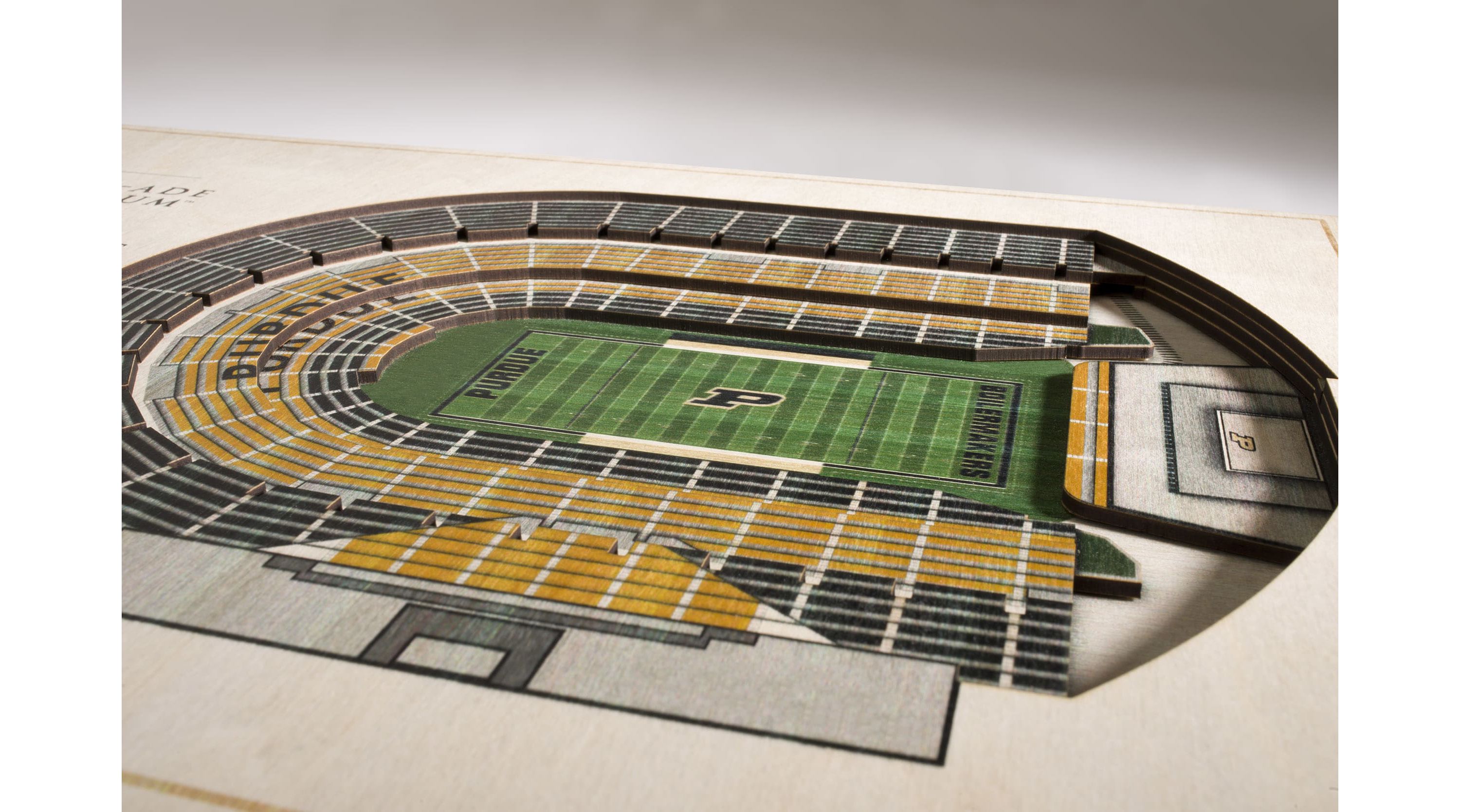 YouTheFan NCAA Purdue Boilermakers FB 5-Layer StadiumView 3D Wall Art - Ross-Ade Stadium