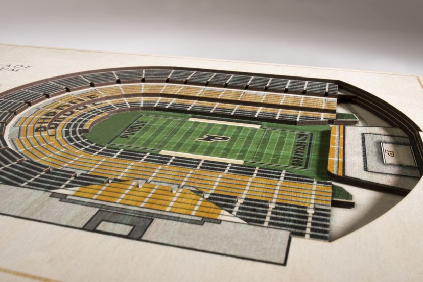 YouTheFan NCAA Purdue Boilermakers FB 5-Layer StadiumView 3D Wall Art - Ross-Ade Stadium