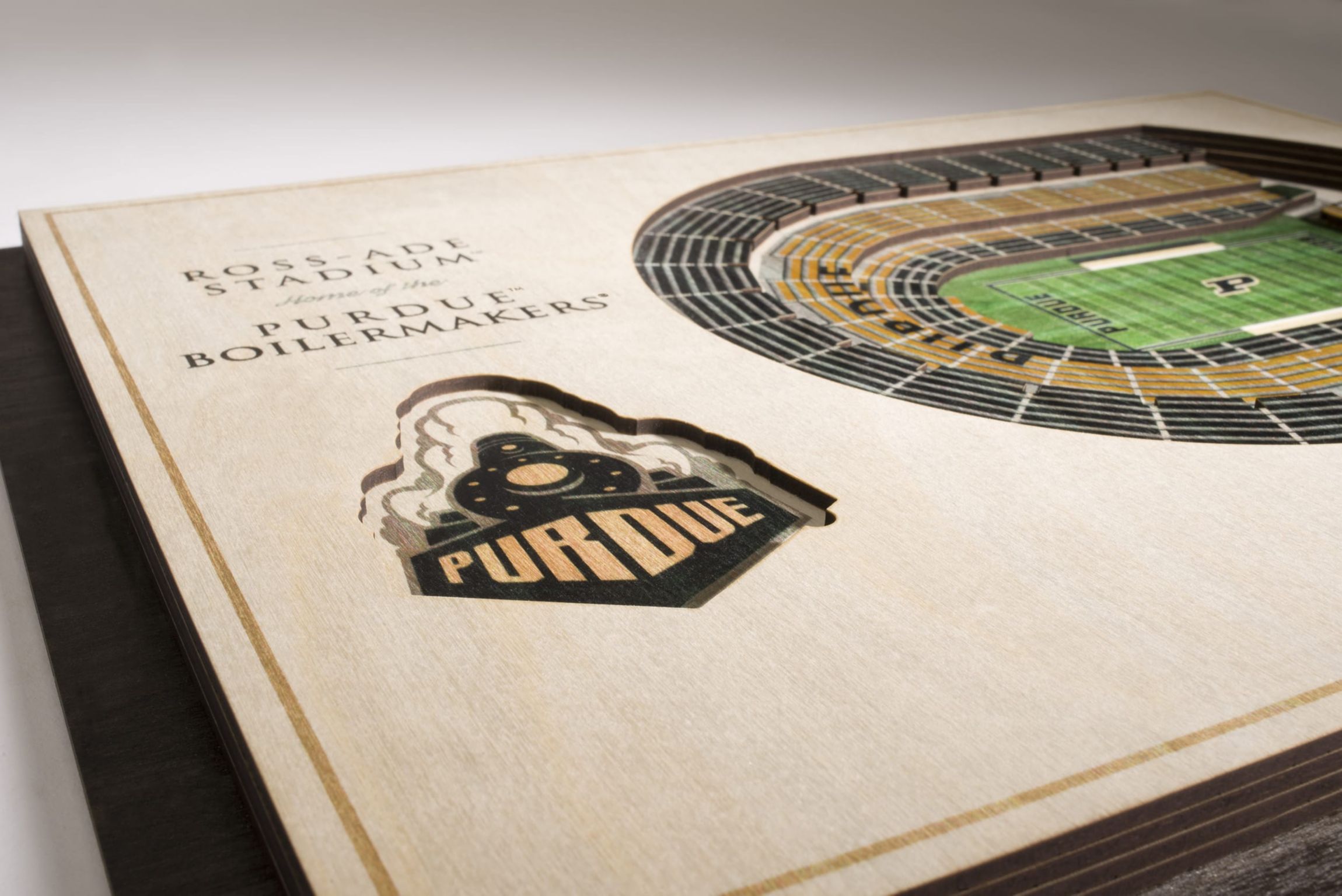 YouTheFan NCAA Purdue Boilermakers FB 5-Layer StadiumView 3D Wall Art - Ross-Ade Stadium