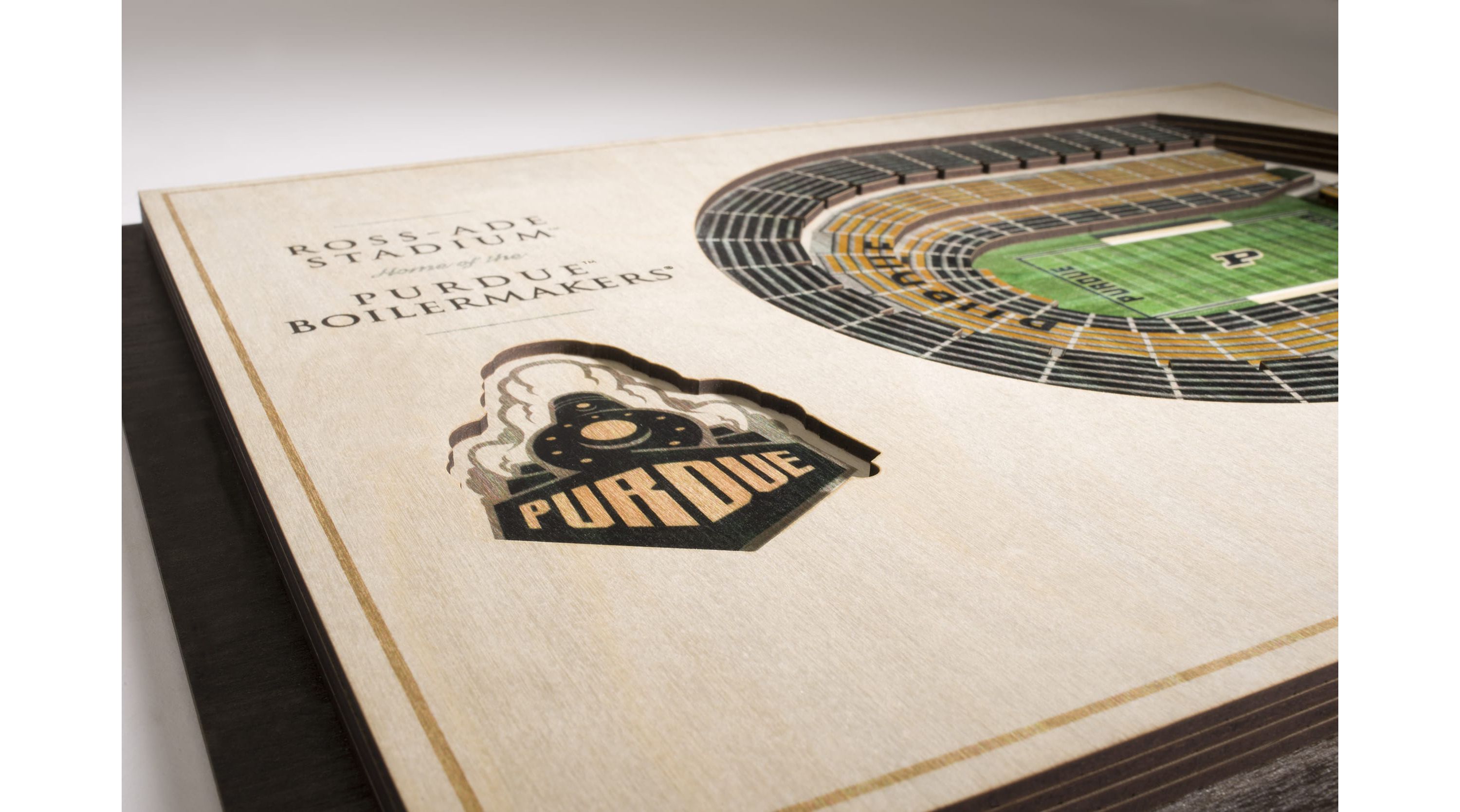 YouTheFan NCAA Purdue Boilermakers FB 5-Layer StadiumView 3D Wall Art - Ross-Ade Stadium