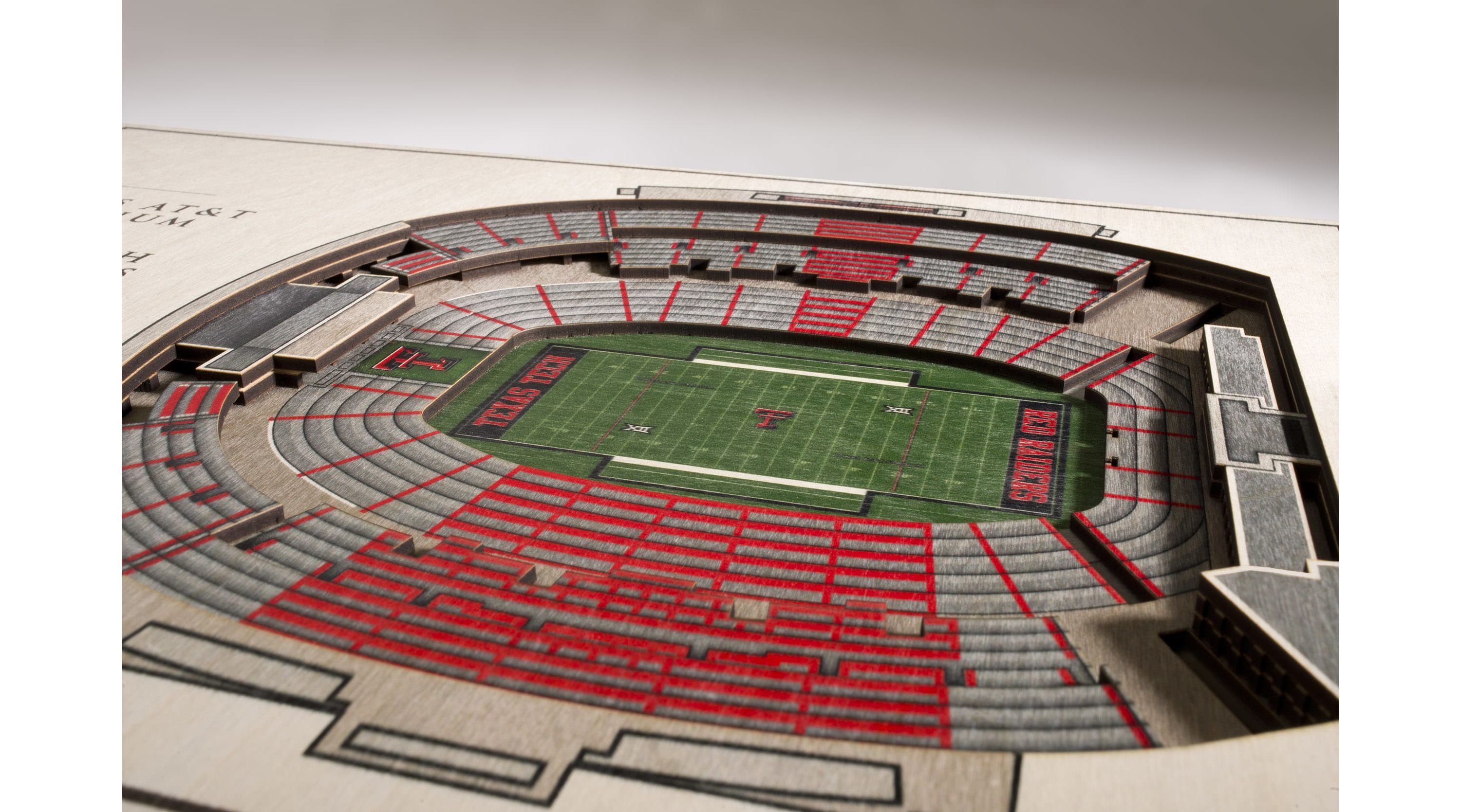 YouTheFan NCAA Texas Tech Red Raiders FB 5-Layer StadiumView 3D Wall Art - Jones AT&T Stadium