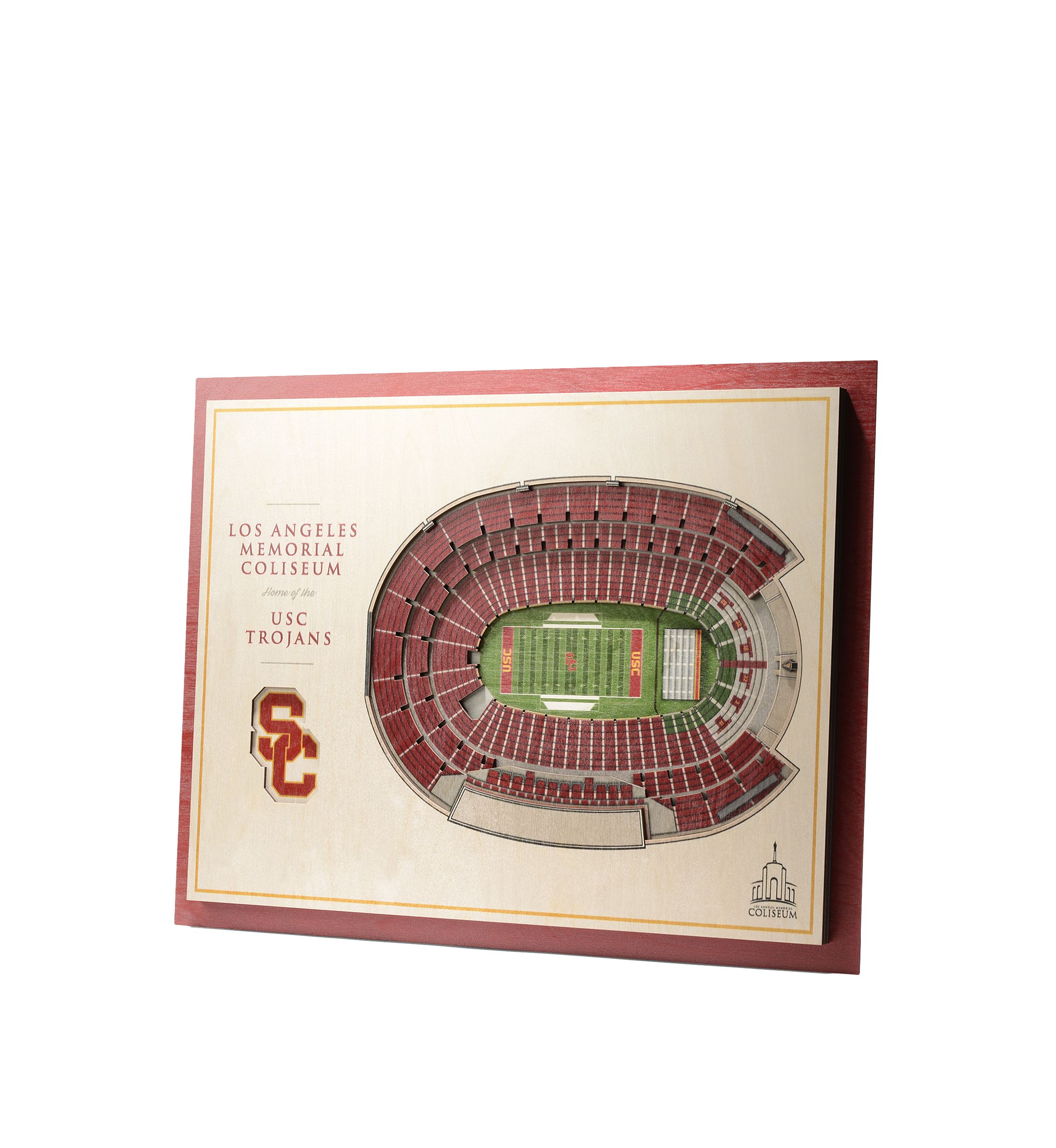 YouTheFan NCAA USC Trojans 5-Layer StadiumView 3D Wall Art - Los Angeles Memorial Coliseum