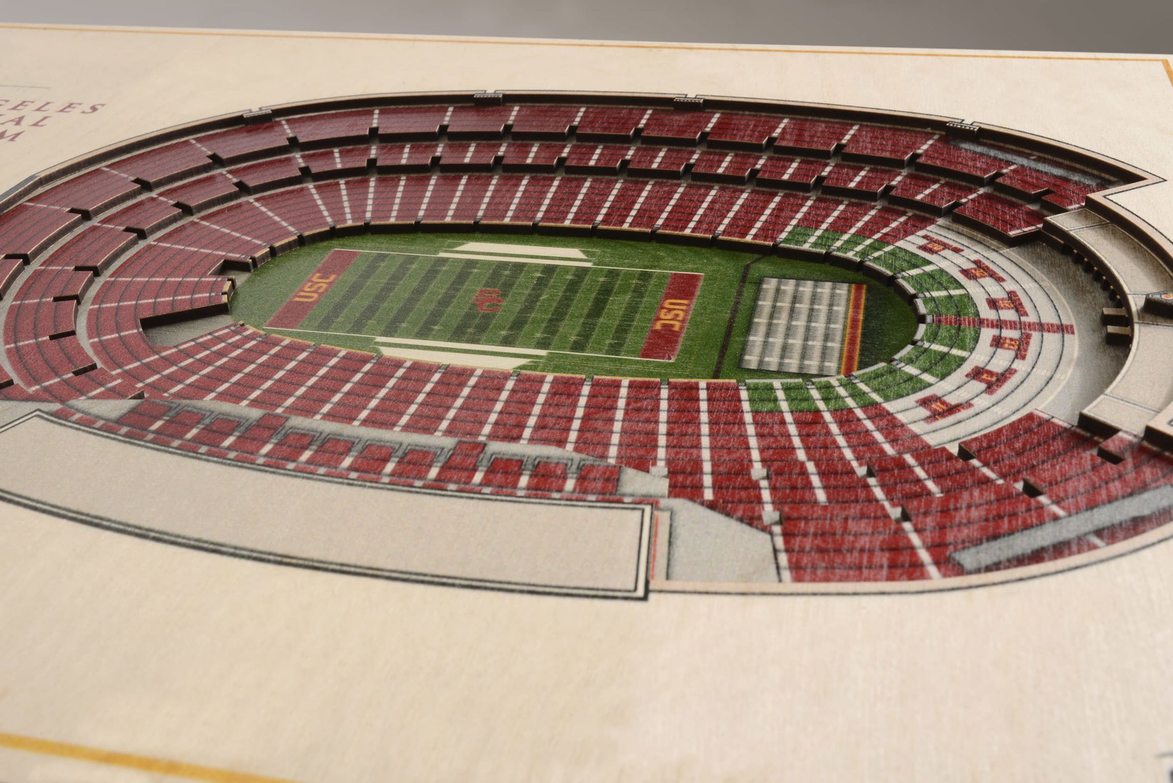 YouTheFan NCAA USC Trojans 5-Layer StadiumView 3D Wall Art - Los Angeles Memorial Coliseum