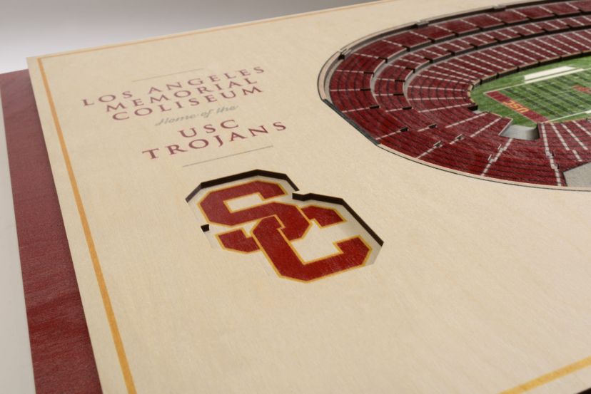 YouTheFan NCAA USC Trojans 5-Layer StadiumView 3D Wall Art - Los Angeles Memorial Coliseum