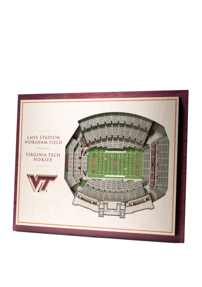 YouTheFan NCAA Virginia Tech Hokies 5-Layer StadiumView 3D Wall Art - Lane Stadium Worsham Field