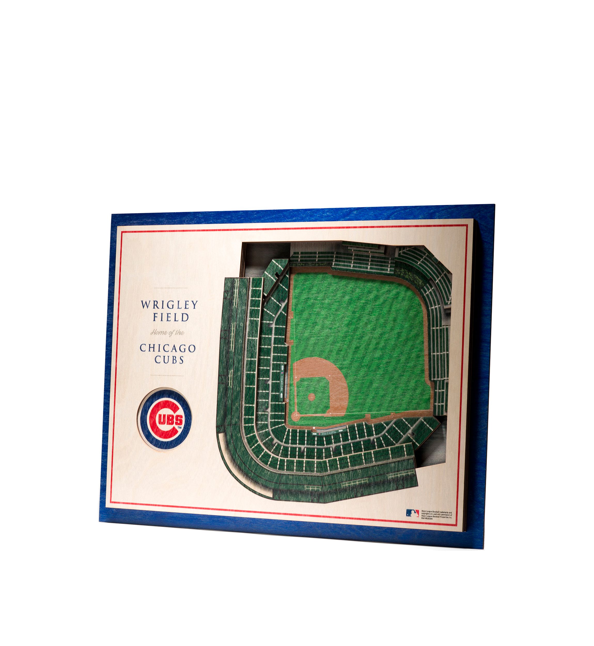 YouTheFan MLB Chicago Cubs 5-Layer StadiumView 3D Wall Art - Wrigley Field