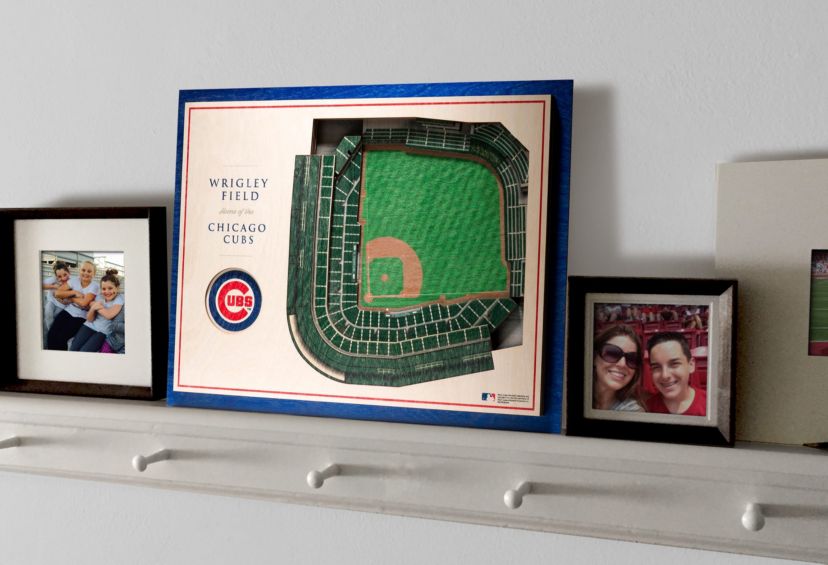 YouTheFan MLB Chicago Cubs 5-Layer StadiumView 3D Wall Art - Wrigley Field