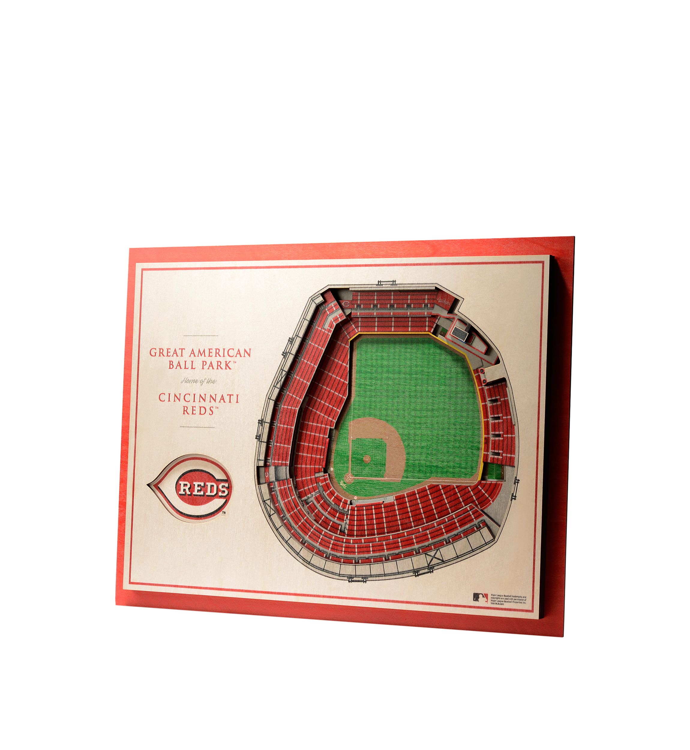 YouTheFan MLB Cincinnati Reds 5-Layer StadiumView 3D Wall Art - Great American Ball Park