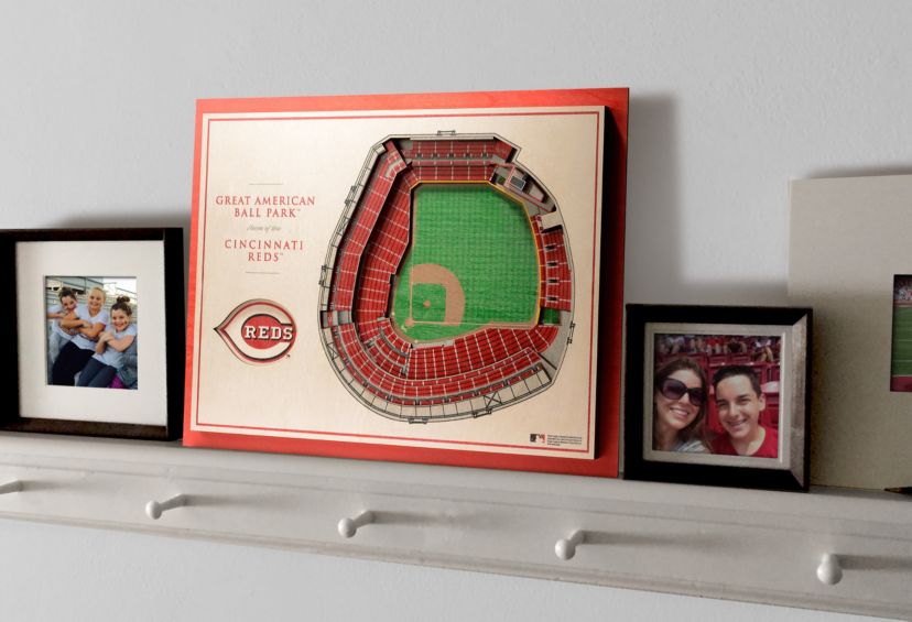 YouTheFan MLB Cincinnati Reds 5-Layer StadiumView 3D Wall Art - Great American Ball Park