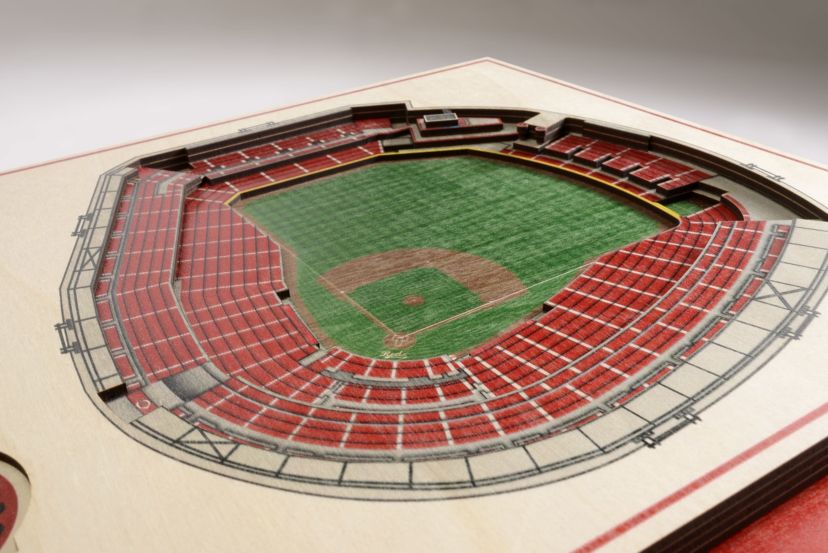 YouTheFan MLB Cincinnati Reds 5-Layer StadiumView 3D Wall Art - Great American Ball Park