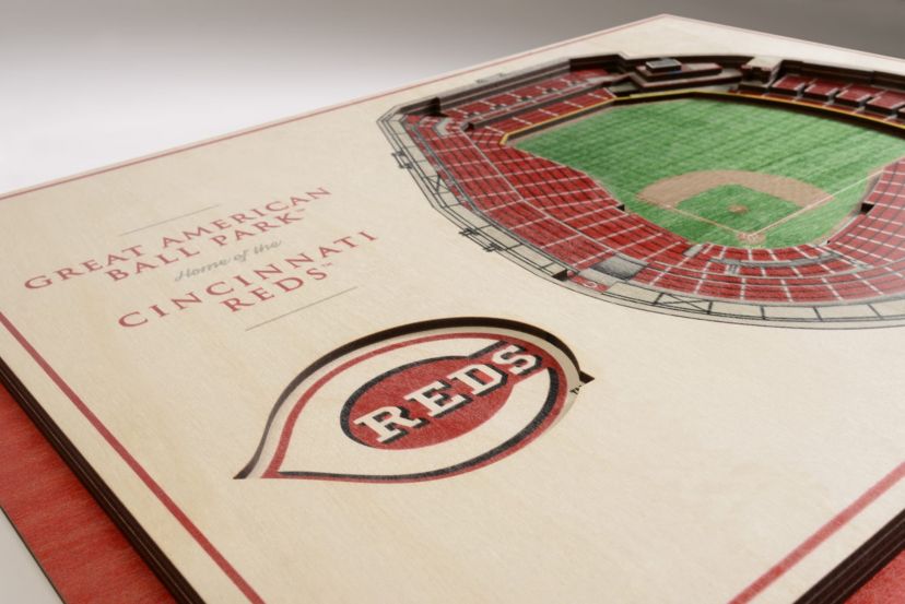 YouTheFan MLB Cincinnati Reds 5-Layer StadiumView 3D Wall Art - Great American Ball Park