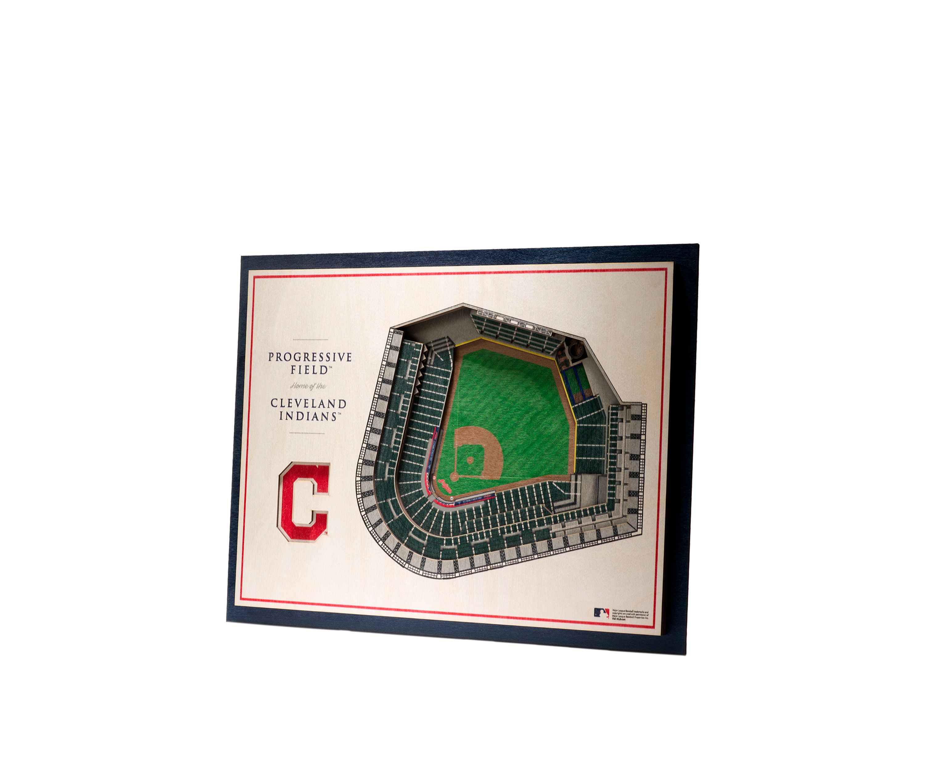 Cleveland Indians YouTheFan MLB Cleveland Guardians 5-Layer StadiumView 3D Wall Art - Progressive Field