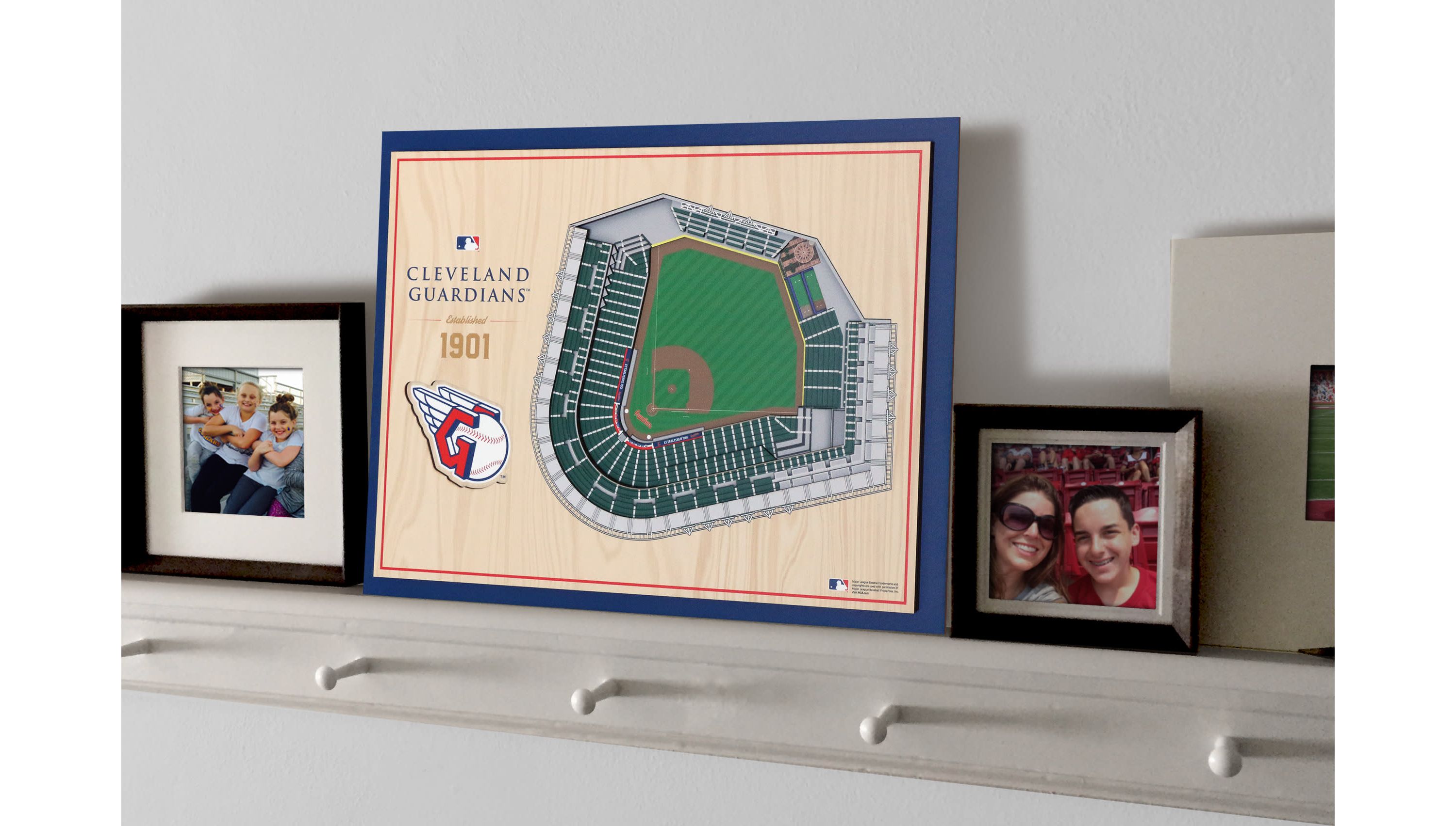 Cleveland Indians YouTheFan MLB Cleveland Guardians 5-Layer StadiumView 3D Wall Art - Progressive Field