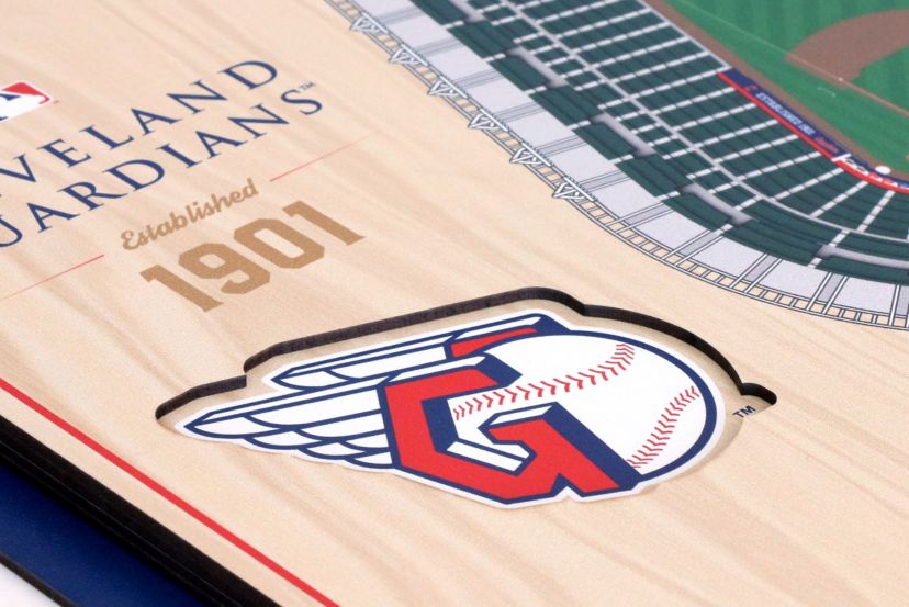 Cleveland Indians YouTheFan MLB Cleveland Guardians 5-Layer StadiumView 3D Wall Art - Progressive Field