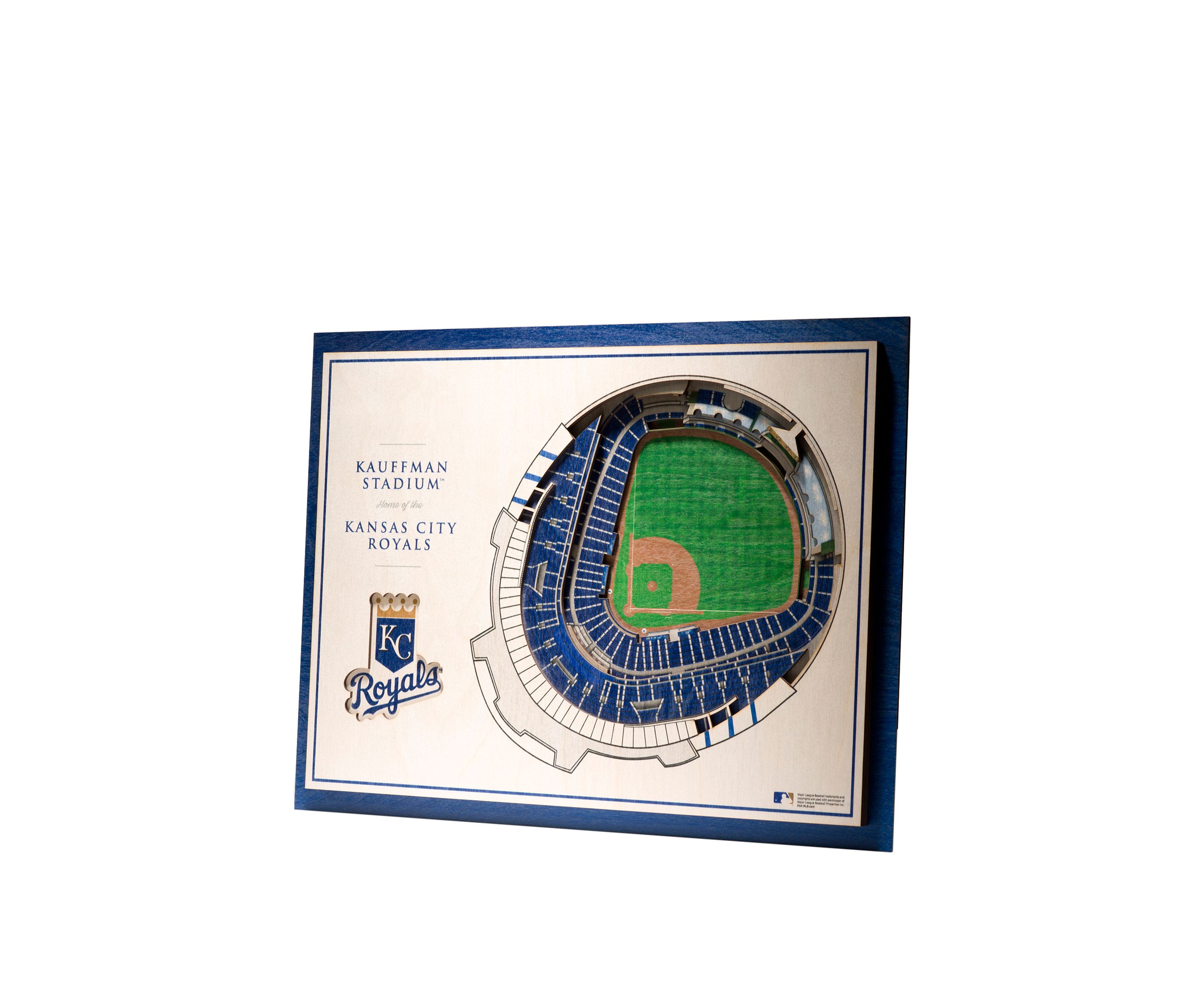 YouTheFan MLB Kansas City Royals 5-Layer StadiumView 3D Wall Art - Kauffman Stadium