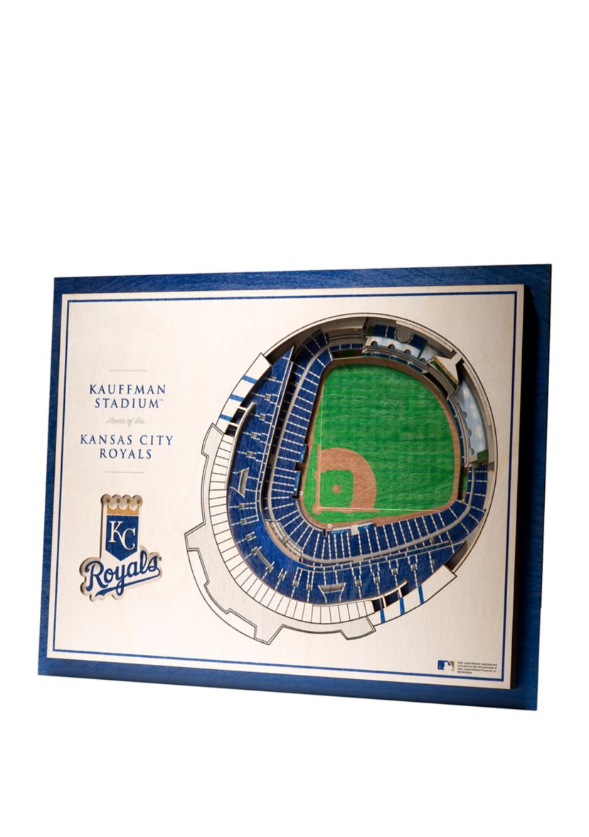 YouTheFan MLB Kansas City Royals 5-Layer StadiumView 3D Wall Art - Kauffman Stadium