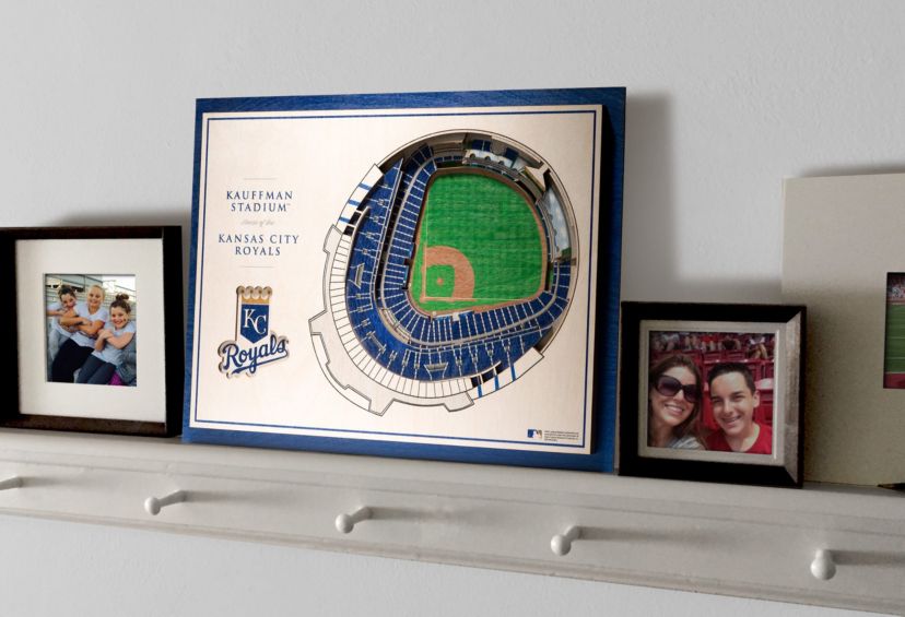 YouTheFan MLB Kansas City Royals 5-Layer StadiumView 3D Wall Art - Kauffman Stadium