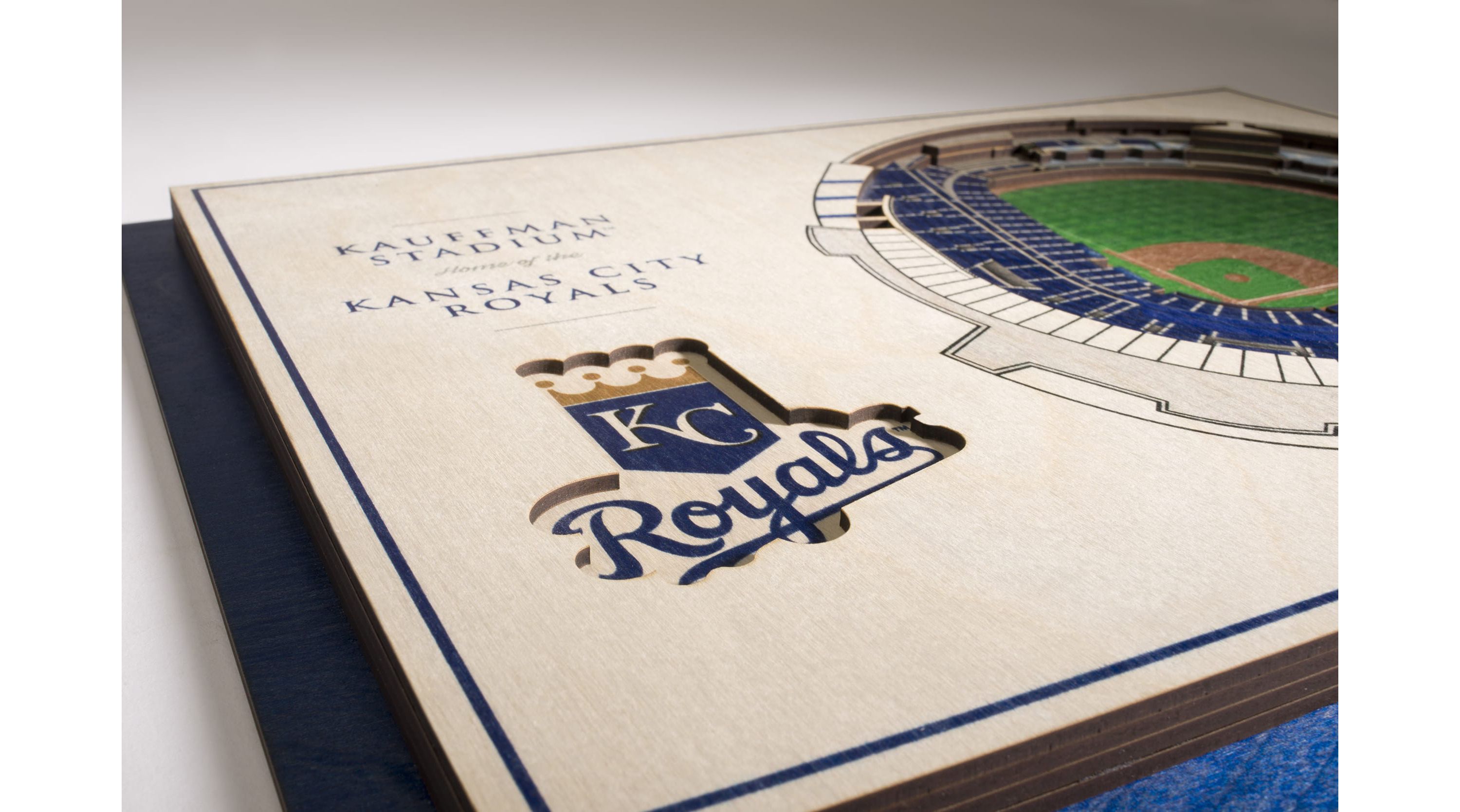 YouTheFan MLB Kansas City Royals 5-Layer StadiumView 3D Wall Art - Kauffman Stadium