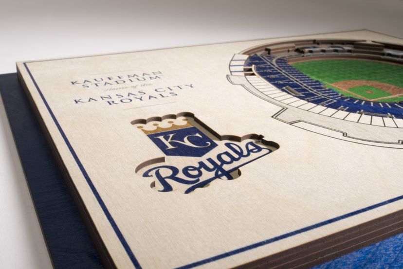 YouTheFan MLB Kansas City Royals 5-Layer StadiumView 3D Wall Art - Kauffman Stadium