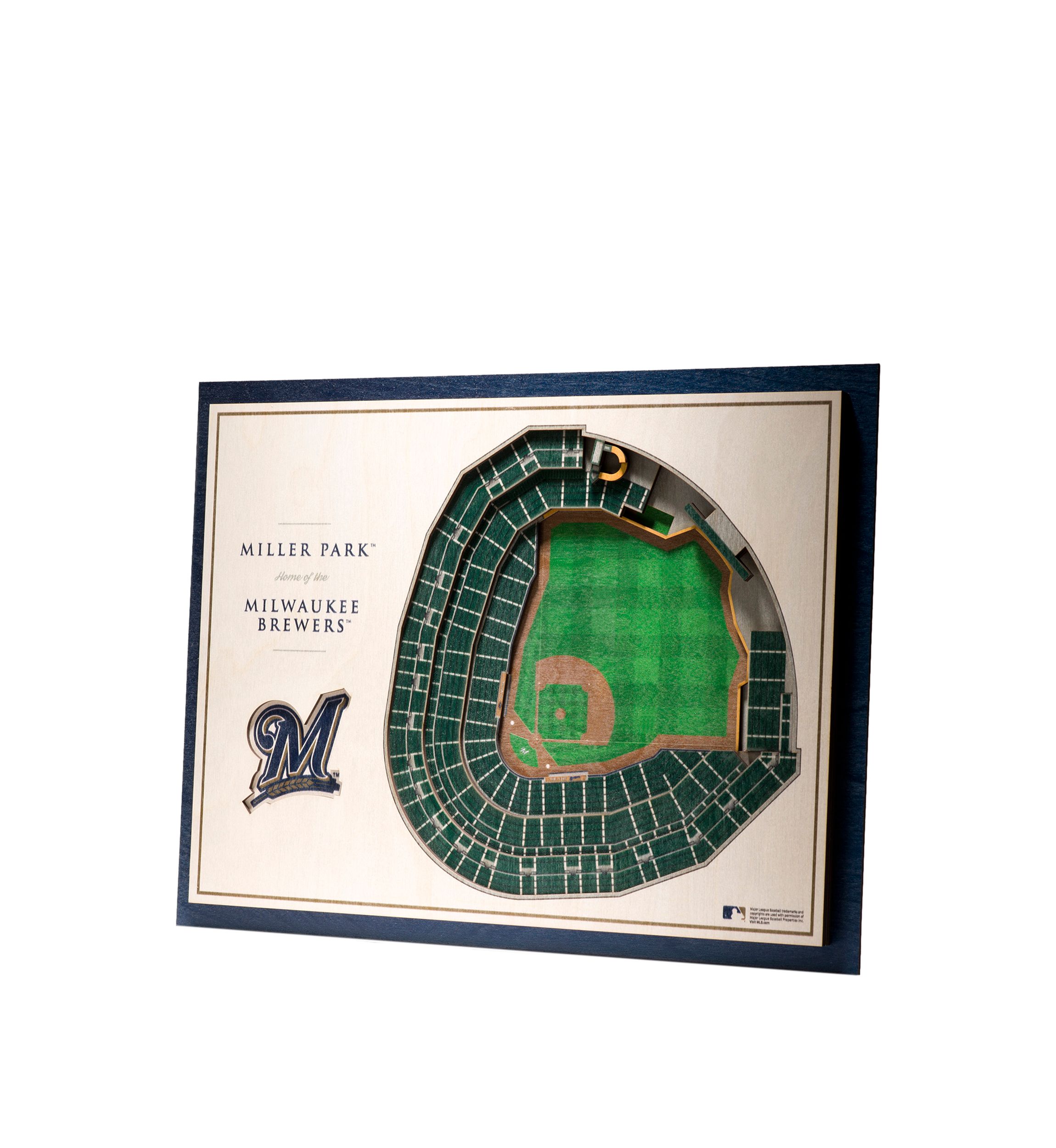 YouTheFan MLB Milwaukee Brewers 5-Layer StadiumView 3D Wall Art - Miller Park