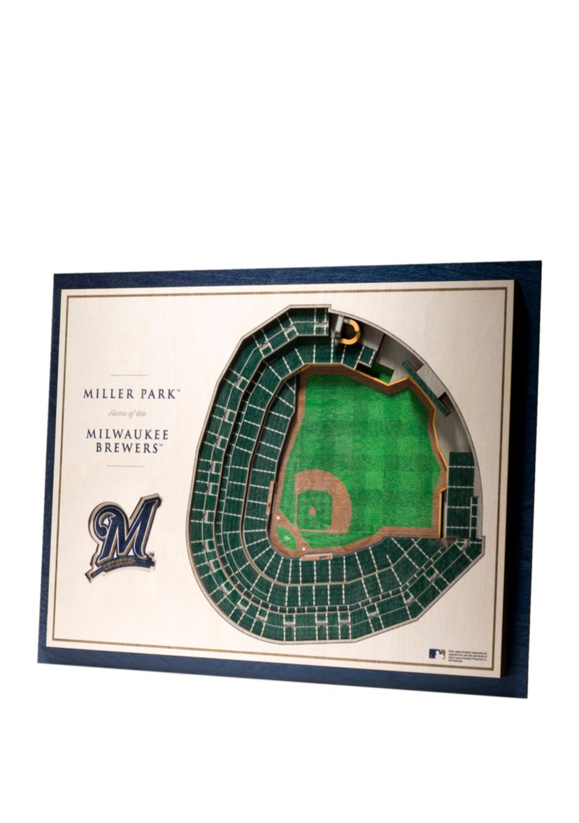YouTheFan MLB Milwaukee Brewers 5-Layer StadiumView 3D Wall Art - Miller Park