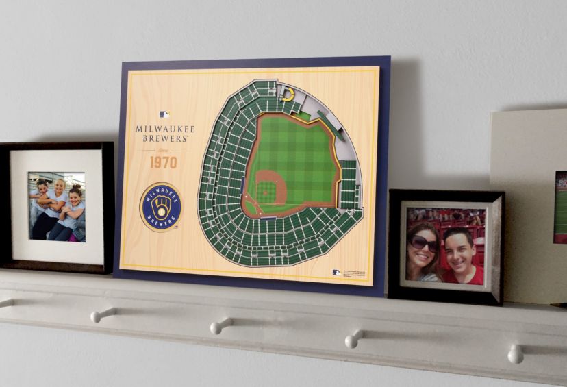 YouTheFan MLB Milwaukee Brewers 5-Layer StadiumView 3D Wall Art - Miller Park