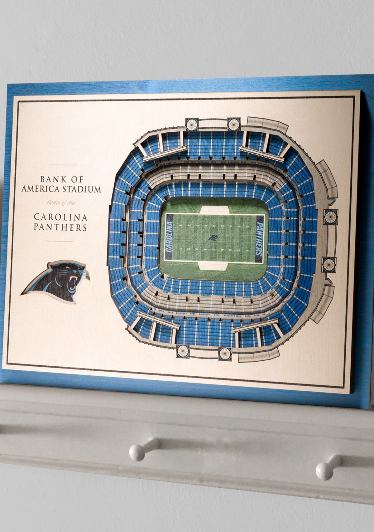 YouTheFan NFL Carolina Panthers 5-Layer StadiumView 3D Wall Art - Bank of America Stadium