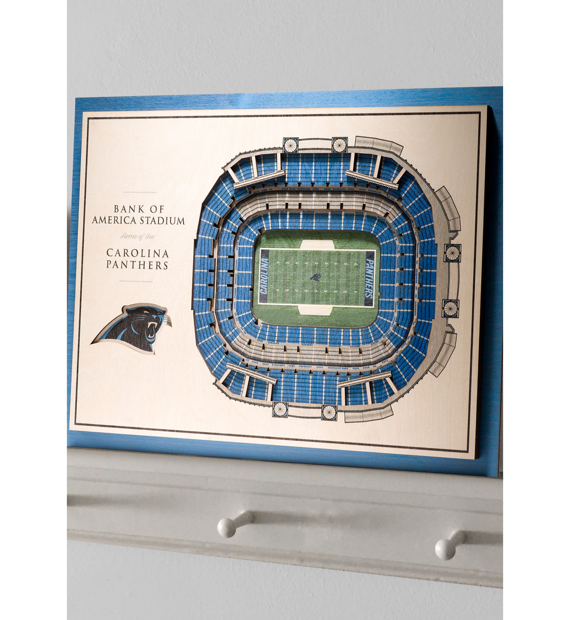 YouTheFan NFL Carolina Panthers 5-Layer StadiumView 3D Wall Art - Bank of America Stadium