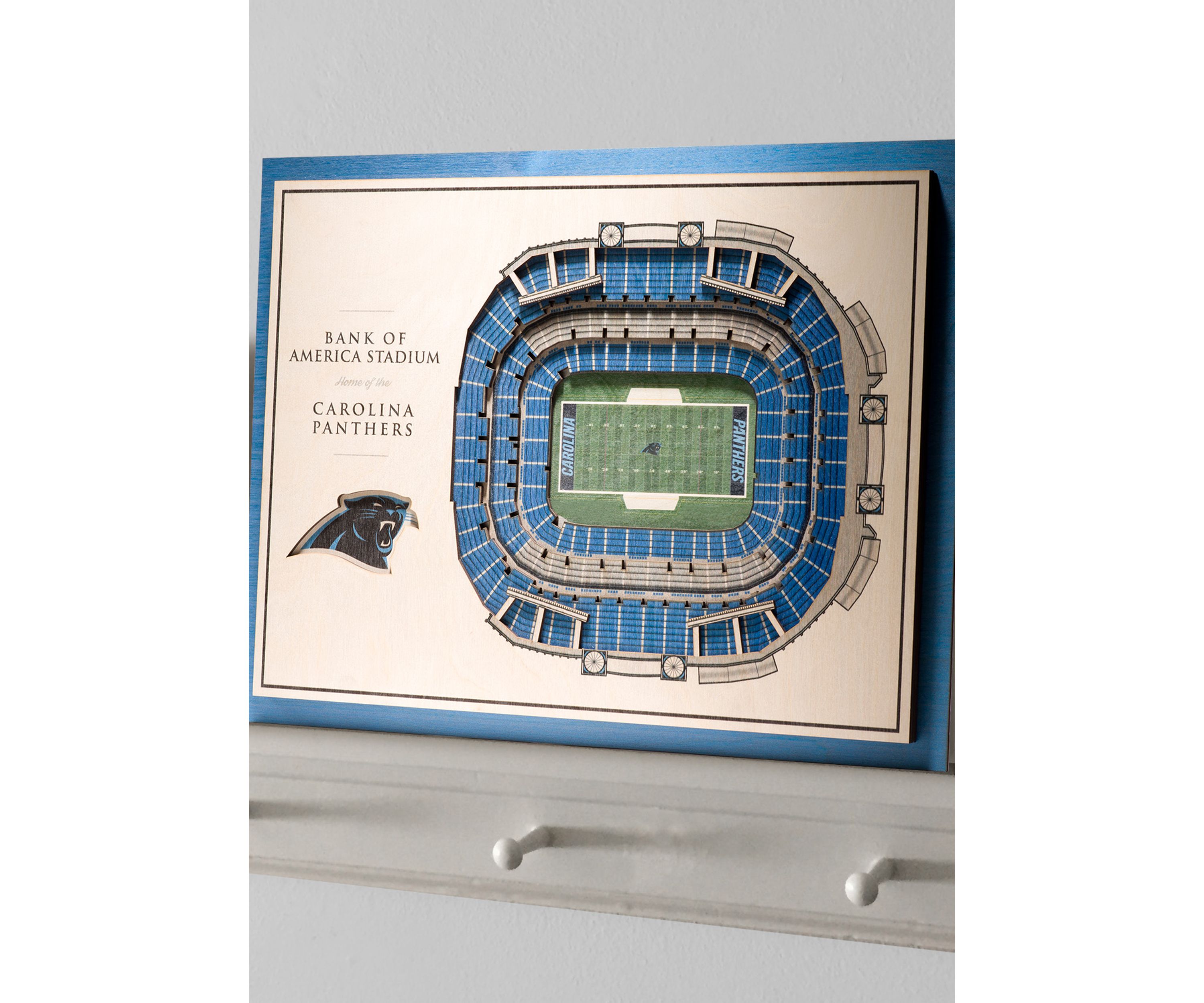 YouTheFan NFL Carolina Panthers 5-Layer StadiumView 3D Wall Art - Bank of America Stadium