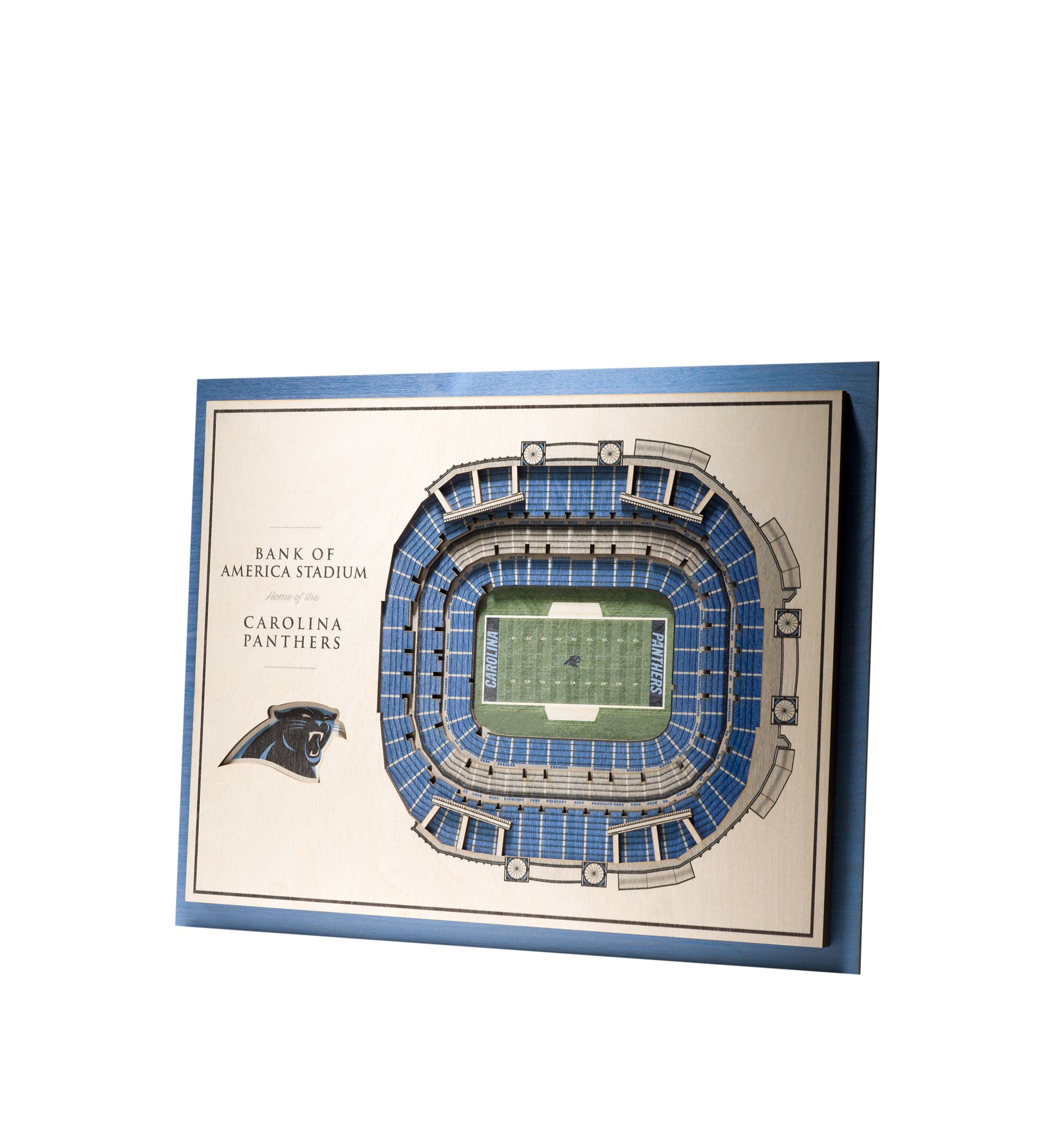 YouTheFan NFL Carolina Panthers 5-Layer StadiumView 3D Wall Art - Bank of America Stadium