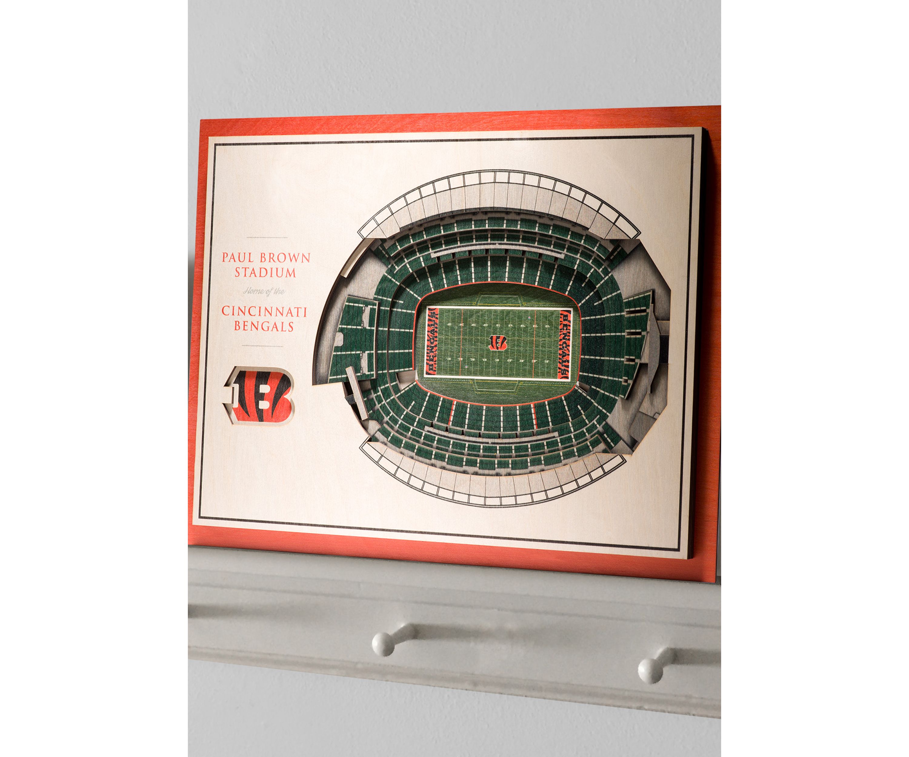 YouTheFan NFL Cincinnati Bengals 5-Layer StadiumView 3D Wall Art - Paul Brown Stadium