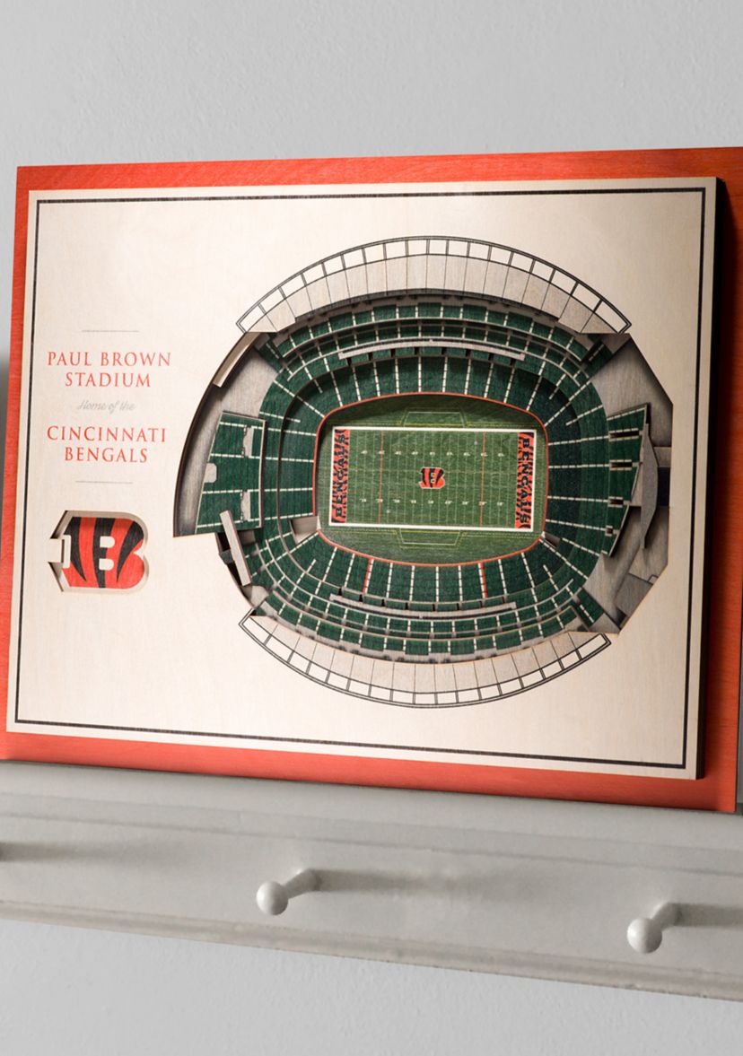 YouTheFan NFL Cincinnati Bengals 5-Layer StadiumView 3D Wall Art - Paul Brown Stadium