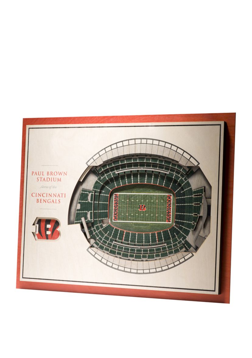 YouTheFan NFL Cincinnati Bengals 5-Layer StadiumView 3D Wall Art - Paul Brown Stadium