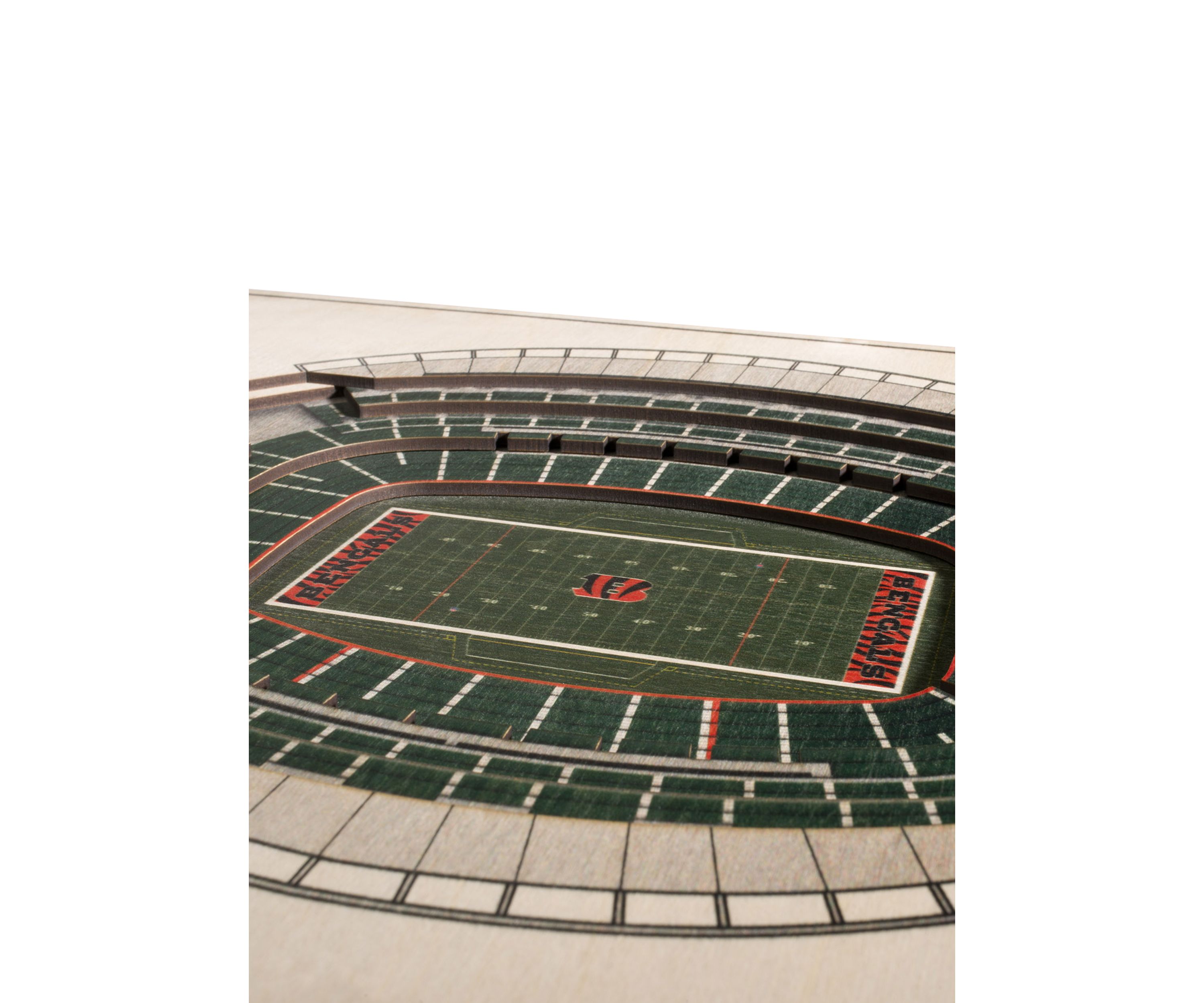 YouTheFan NFL Cincinnati Bengals 5-Layer StadiumView 3D Wall Art - Paul Brown Stadium