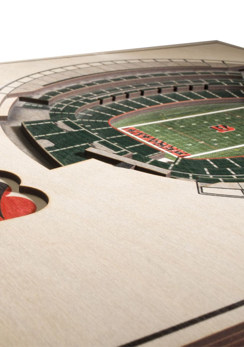 YouTheFan NFL Cincinnati Bengals 5-Layer StadiumView 3D Wall Art - Paul Brown Stadium