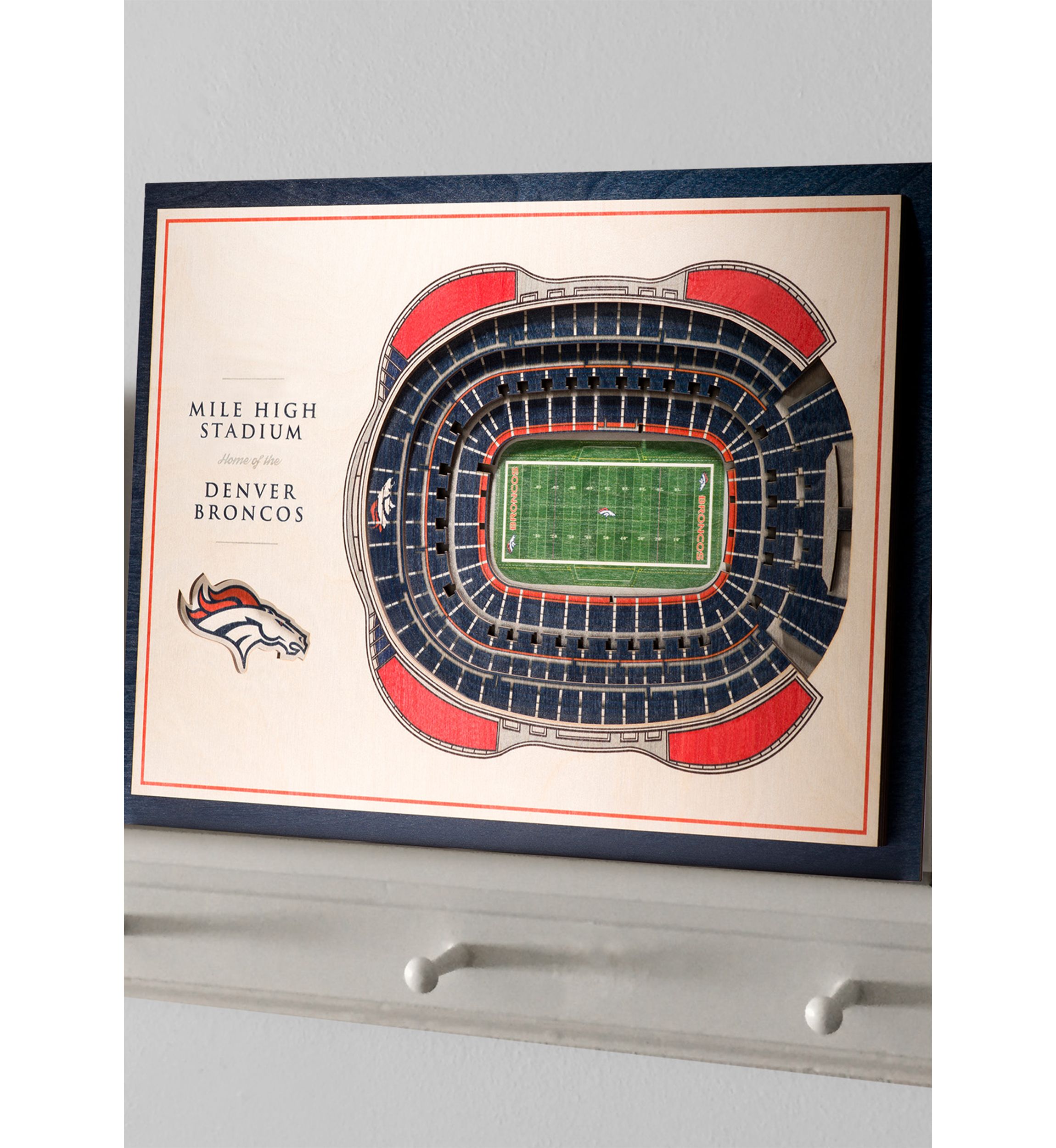 YouTheFan NFL Denver Broncos 5-Layer StadiumView 3D Wall Art - Mile High Stadium