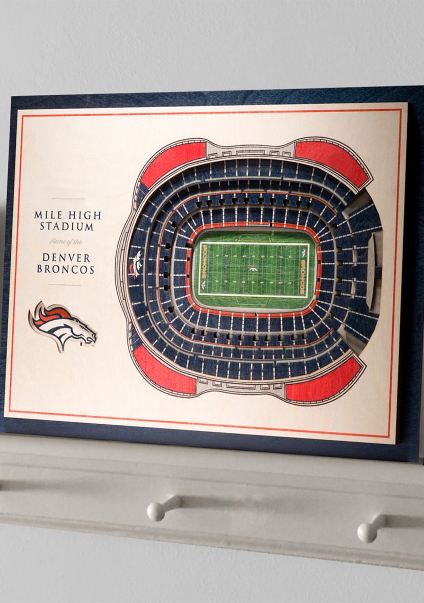 YouTheFan NFL Denver Broncos 5-Layer StadiumView 3D Wall Art - Mile High Stadium