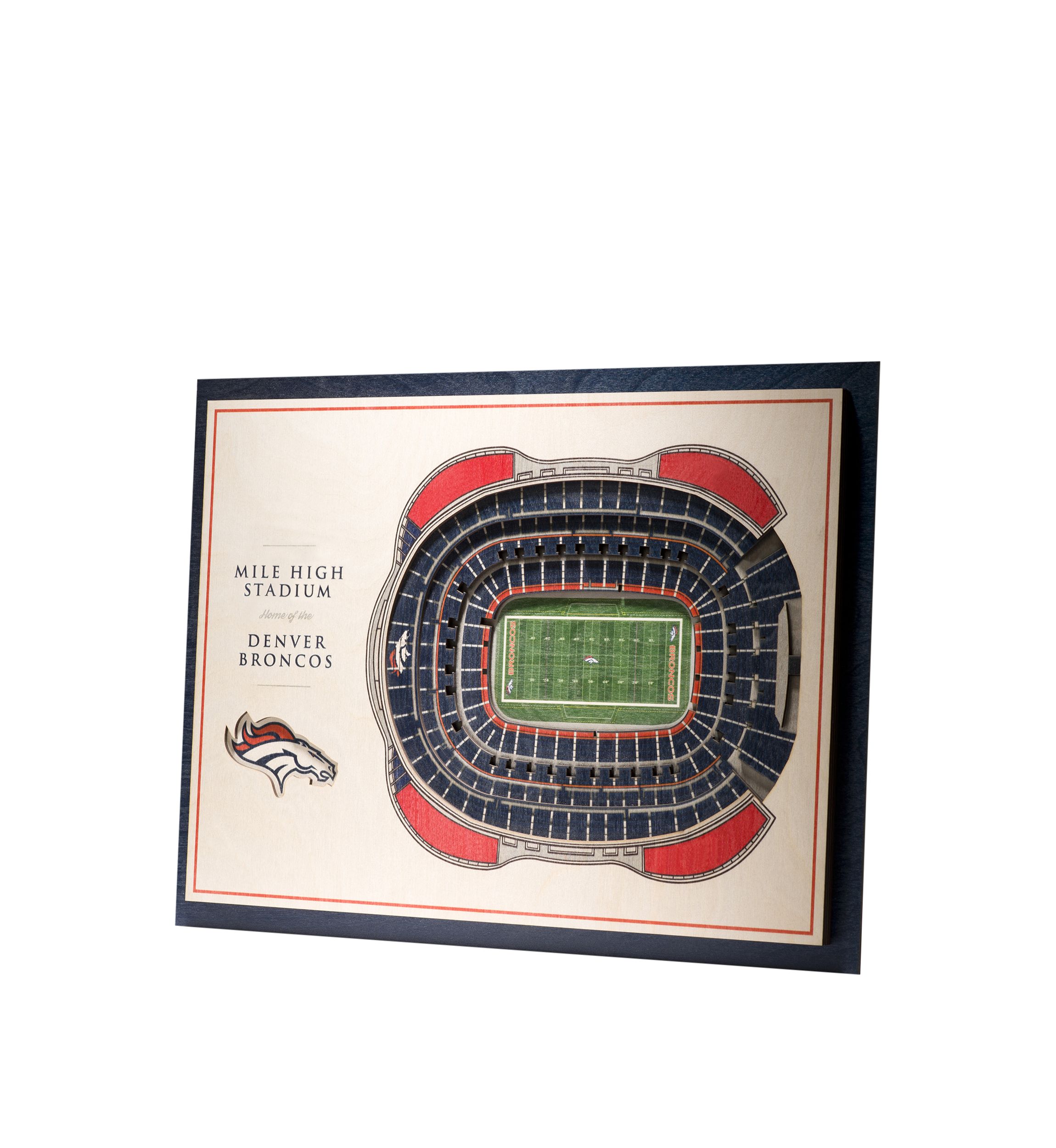 YouTheFan NFL Denver Broncos 5-Layer StadiumView 3D Wall Art - Mile High Stadium