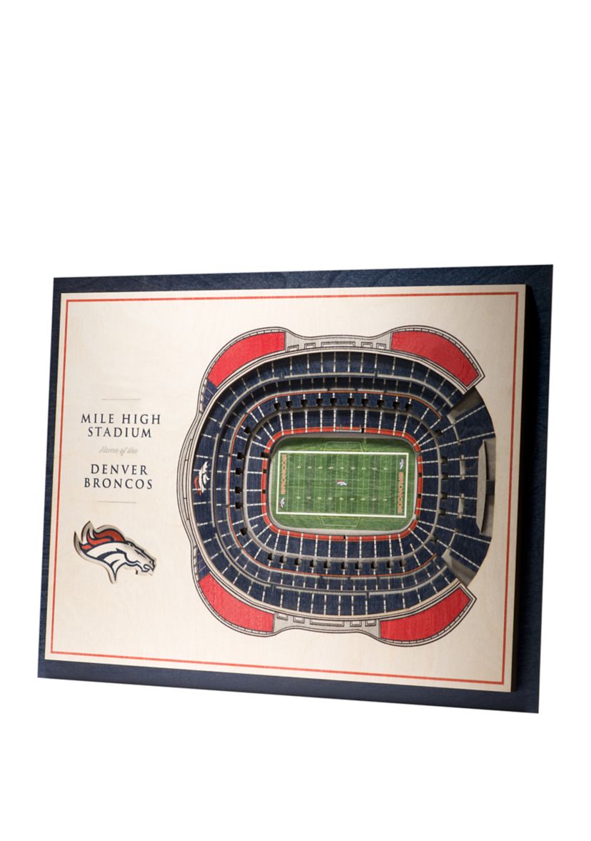 YouTheFan NFL Denver Broncos 5-Layer StadiumView 3D Wall Art - Mile High Stadium