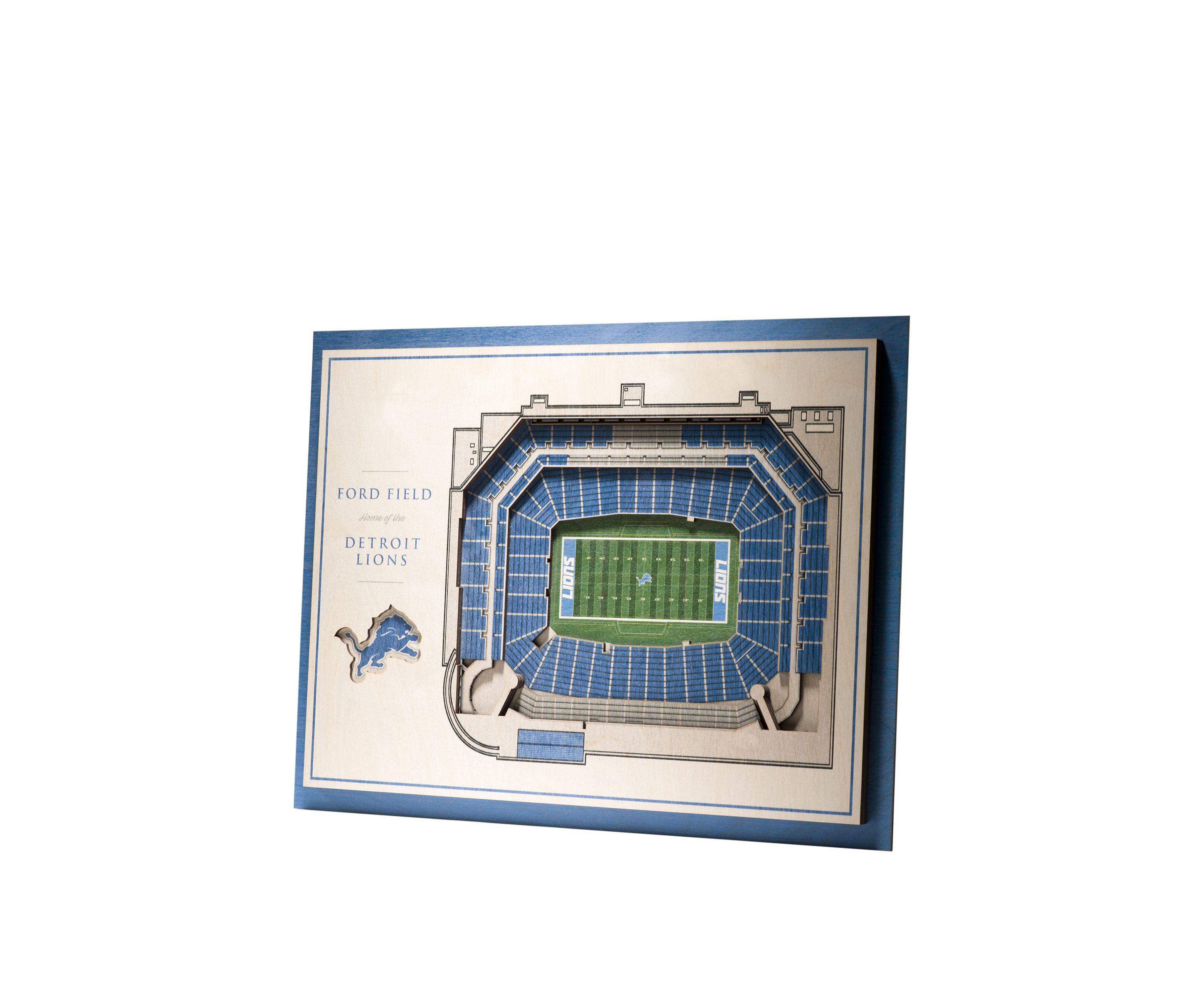 YouTheFan NFL Detroit Lions 5-Layer StadiumView 3D Wall Art - Ford Field