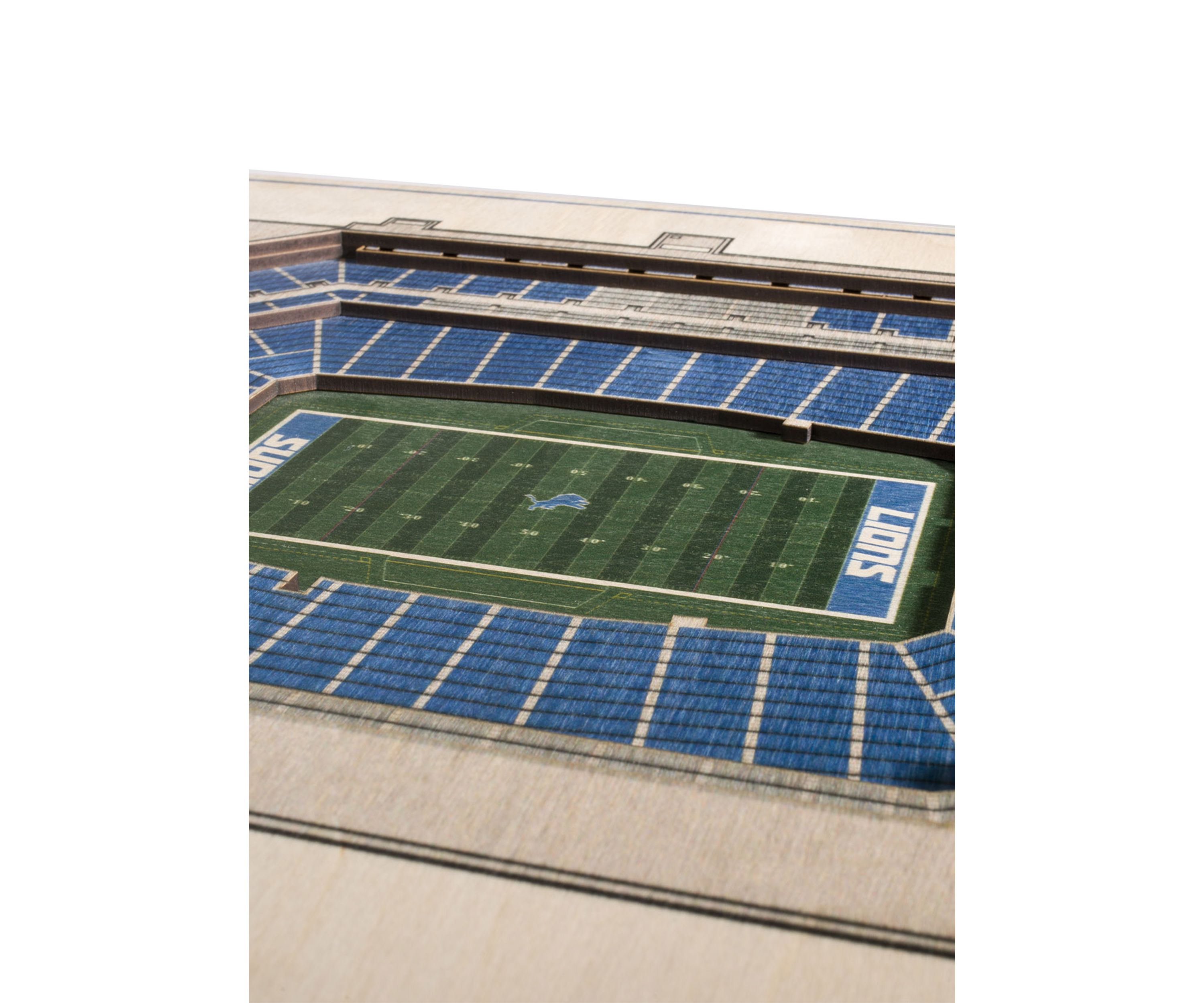 YouTheFan NFL Detroit Lions 5-Layer StadiumView 3D Wall Art - Ford Field